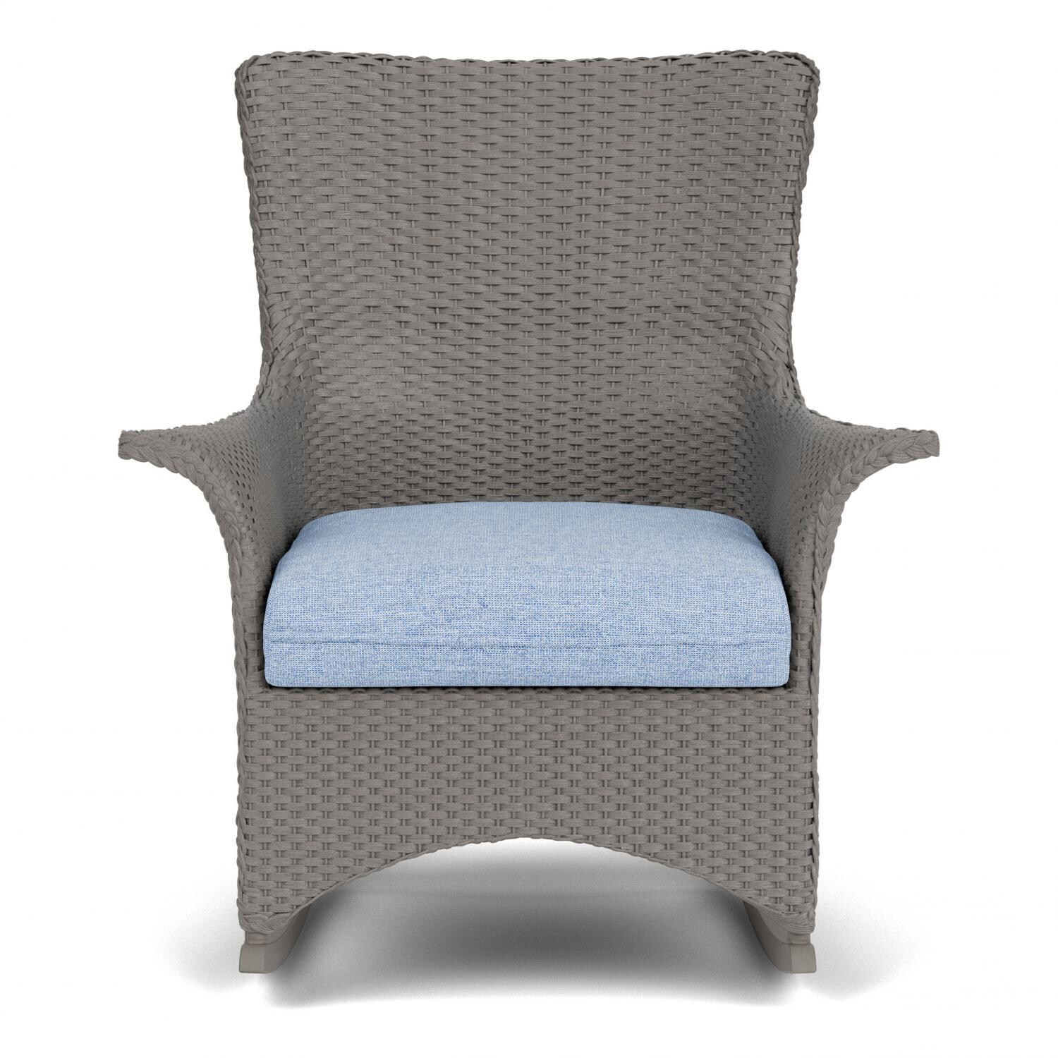 Mandalay Lloyd Loom Rocking Chair in Pewter/Demo Skyway by Lloyd Flanders