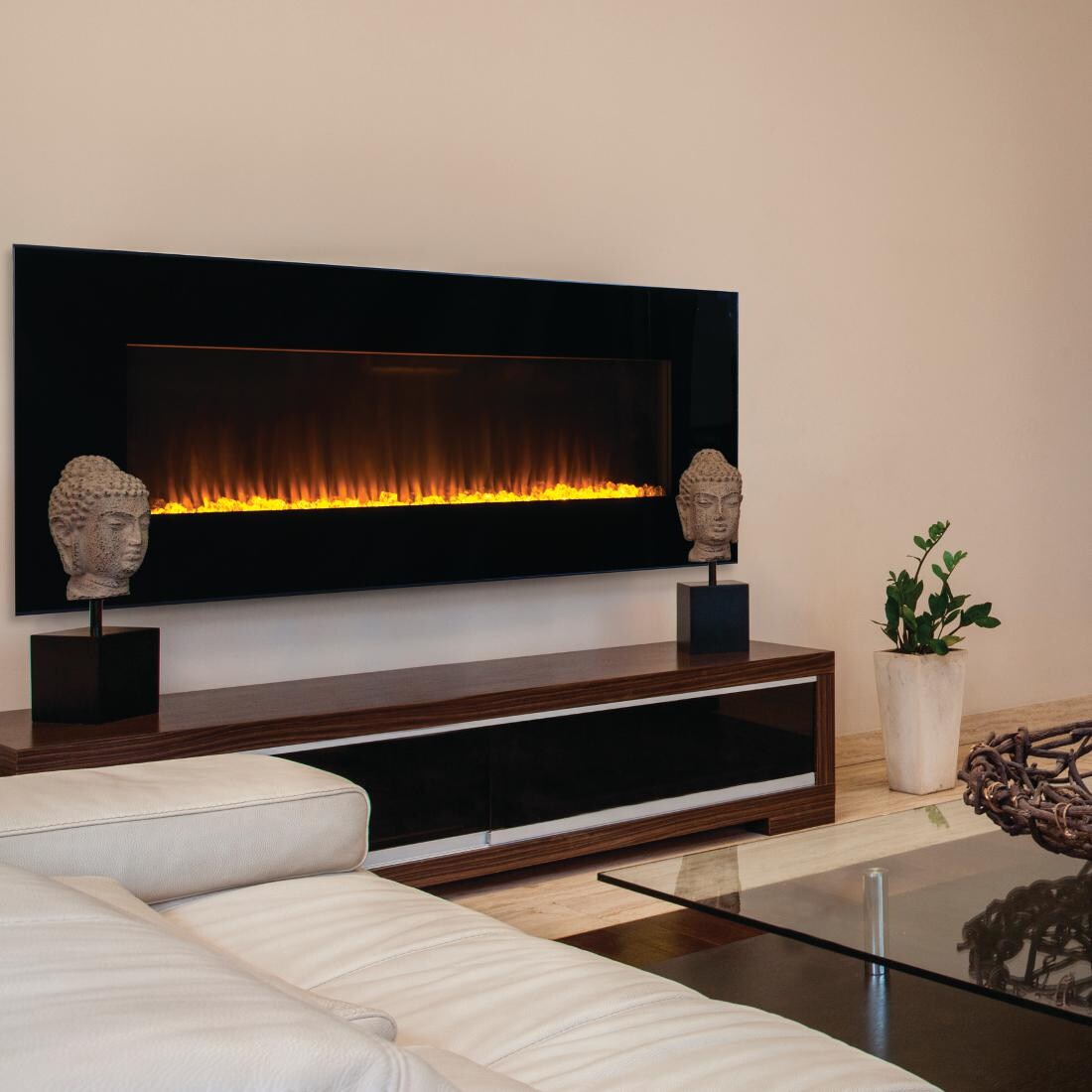 Superior Fireplaces 54-Inch Innovative Hearth Products Linear Wall Mounted Electric Fireplace - Lifestyle thumbnail