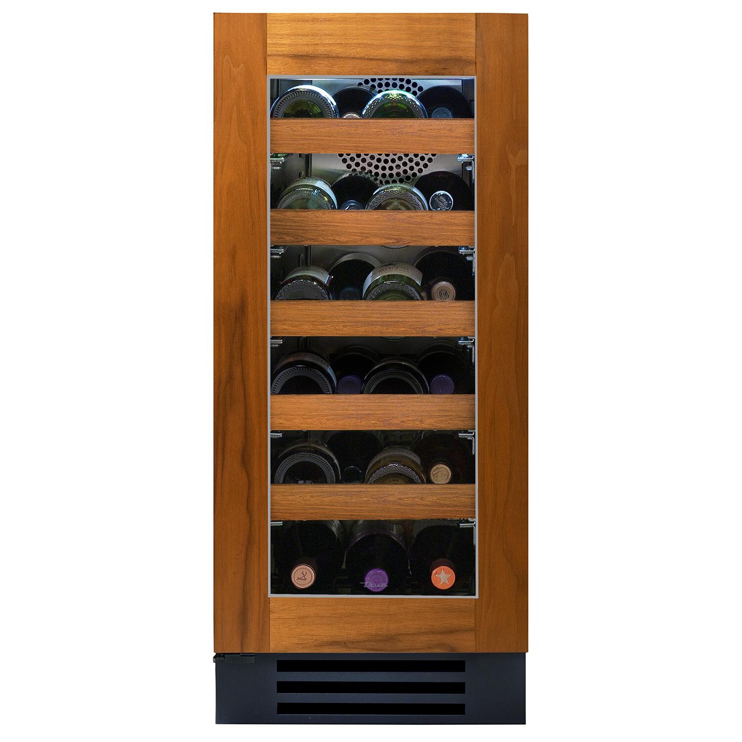 True TWC-15-L-OG-C 15 Inch 23 Bottle Left Hinge Glass Door Outdoor Outdoor Wine Cabinet - Overlay Ready - White Background thumbnail