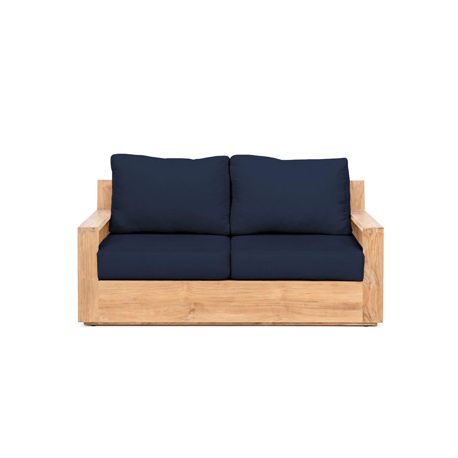 Scape Key 2 Person Teak Loveseat in Indigo by Lakeview Outdoor Designs