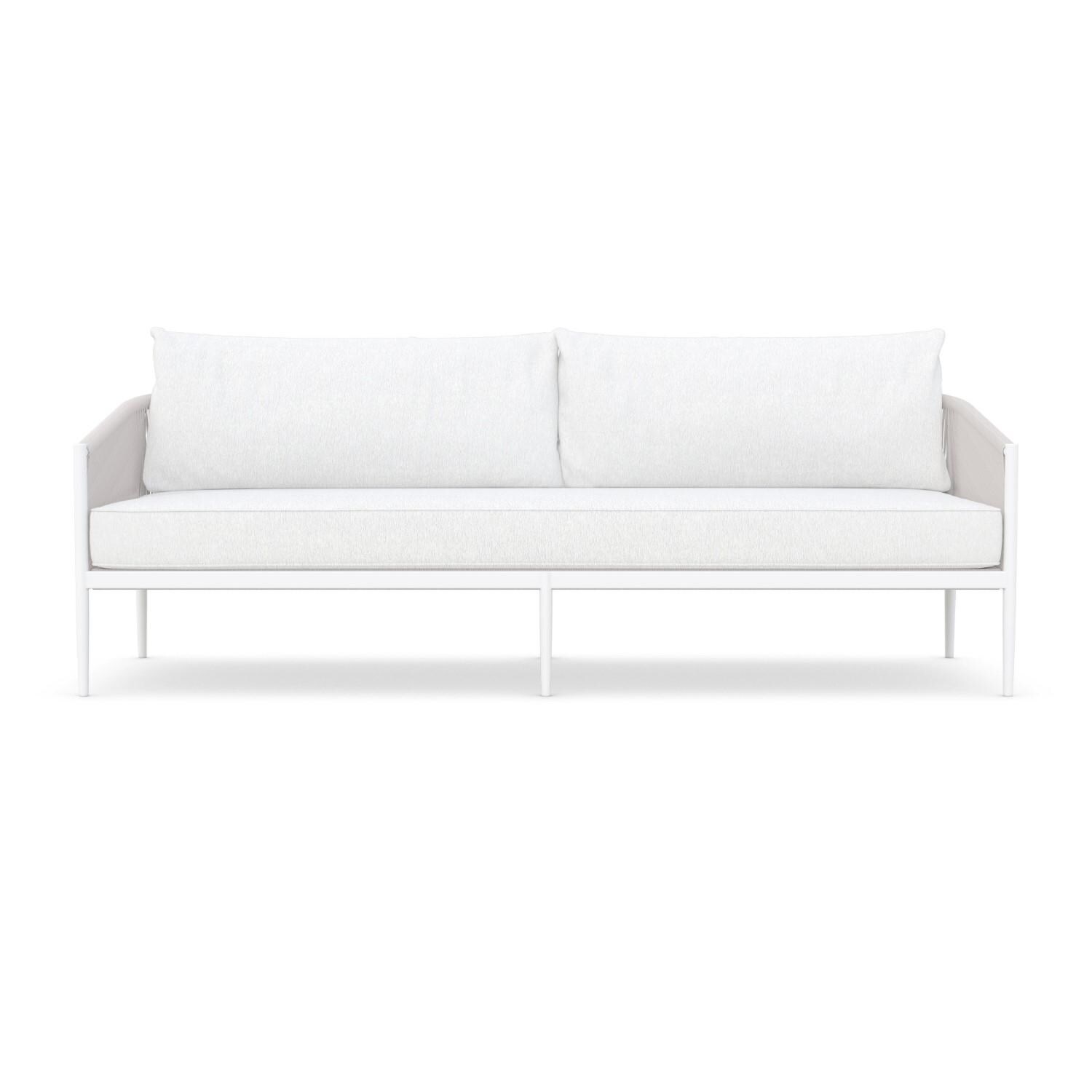 Azzurro Living CAT-R03S3-CU Catalina Woven Rope Sofa in Sand/Cloud - Front - White Background thumbnail