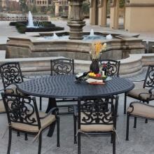 Darlee Santa Barbara 9 Piece Cast Aluminum Patio Dining Set With Oval Table - Antique Bronze image