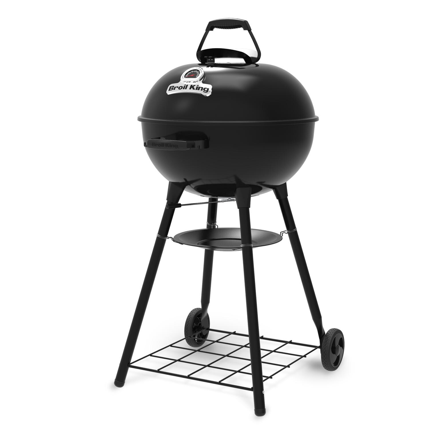 Broil King 401010 Kettle 22 1/2-in Charcoal Grill - Black - Angled Left - White Background thumbnail