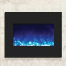 Amantii Zero Clearance Built-In 26-Inch Electric Fireplace with Black Glass Surround - ZECL-26-2923 image