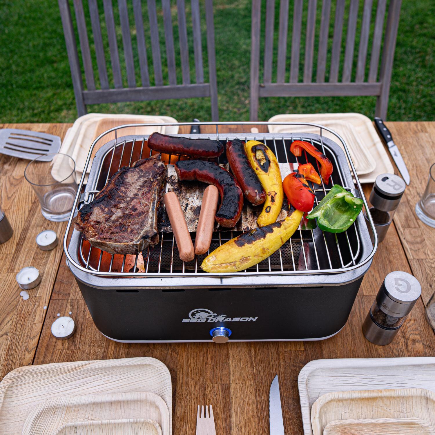 BBQ Dragon BBQD550 Zephyr 17-Inch Fan-Powered Portable Charcoal Grill - Grilling thumbnail