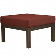 Ashbee Aluminum Patio Ottoman By Telescope Casual - Textured Kona/Crimson