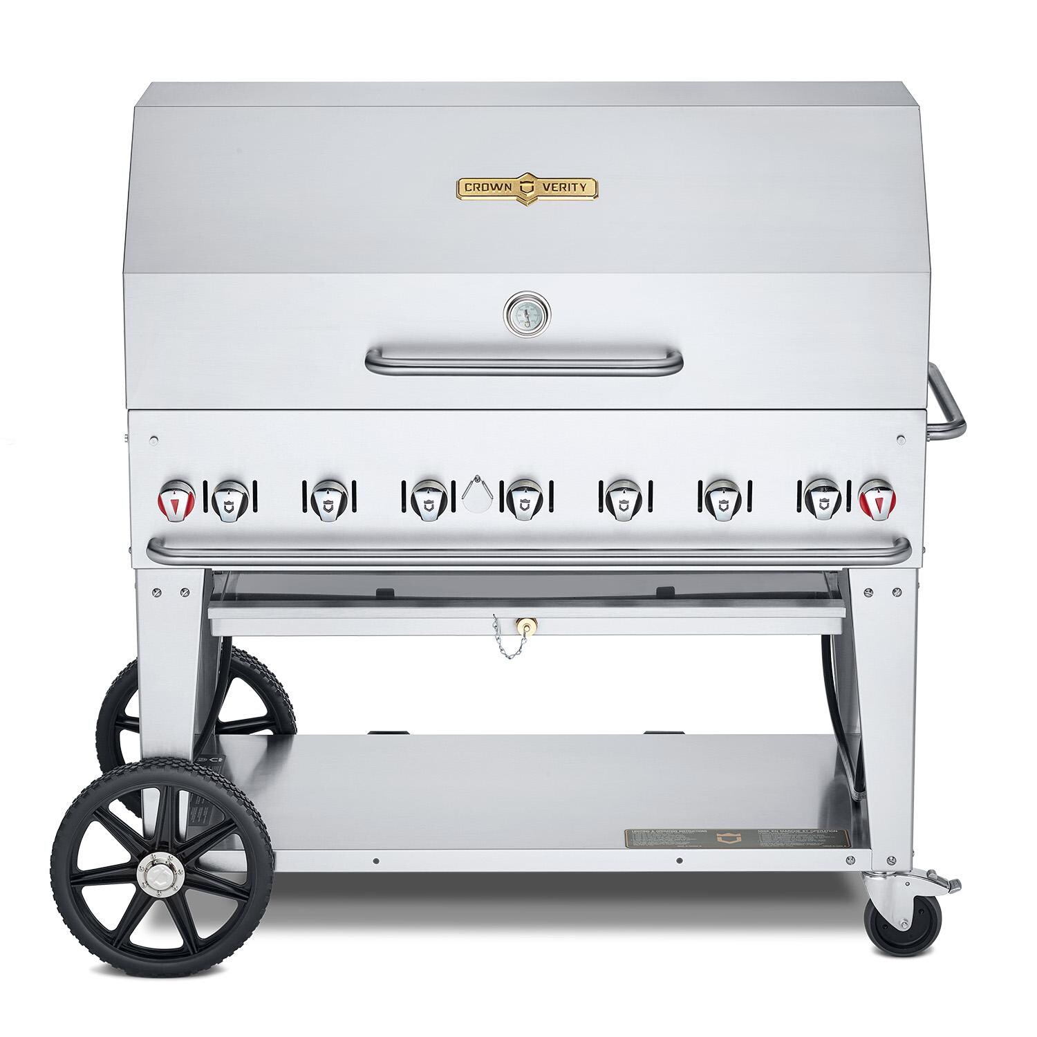 Crown Verity 48-Inch Mobile Natural Gas Grill Dome Package - CV-MCB-48RDP-NG