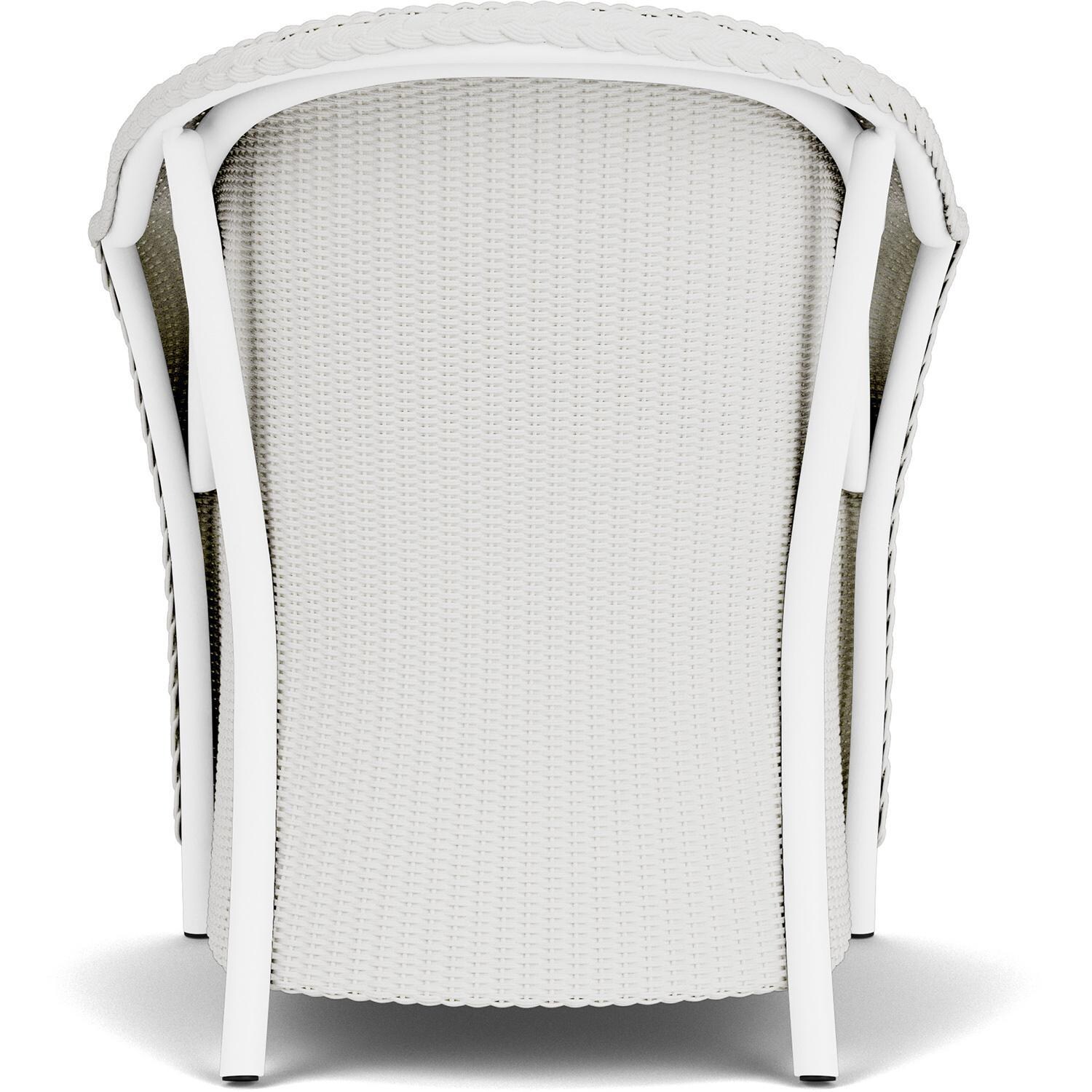 Lloyd Flanders Reflections Dining Armchair W/ Padded Seat in Matte White Finish - Back thumbnail
