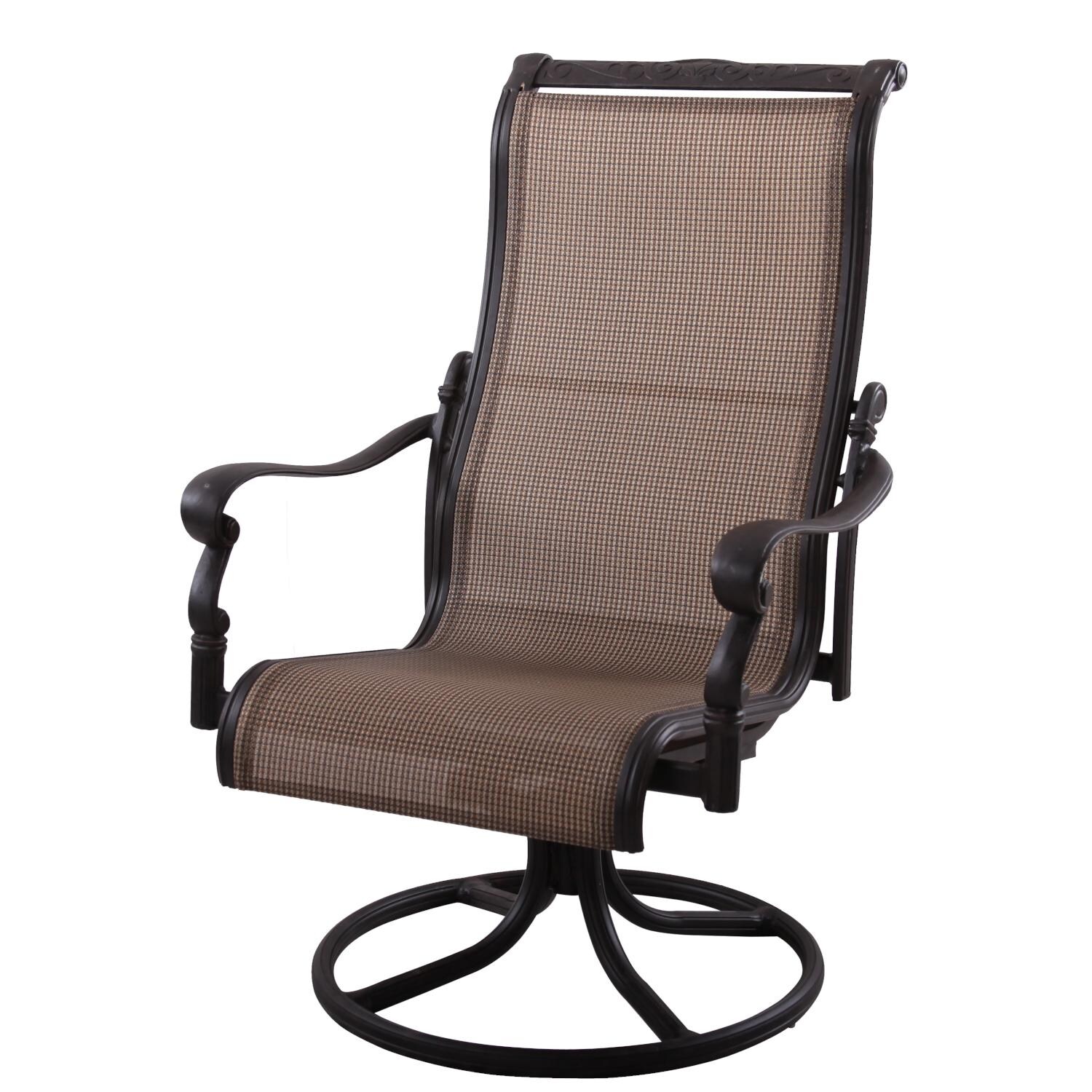 Darlee 301110-11PC-60LE Monterey 11 Piece Cast Aluminum Sling Patio Dining Set W/ 92 X 42 Inch Rectangular Extension Table - Swivel Rocker Dining Chair thumbnail