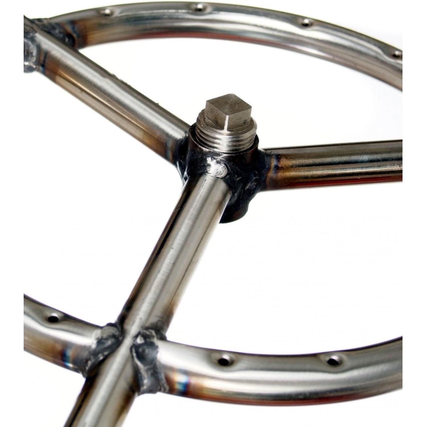 Alpine Flame 19-Inch Stainless Round Double Natural Gas Fire Pit Ring Burner - Plug Detail thumbnail