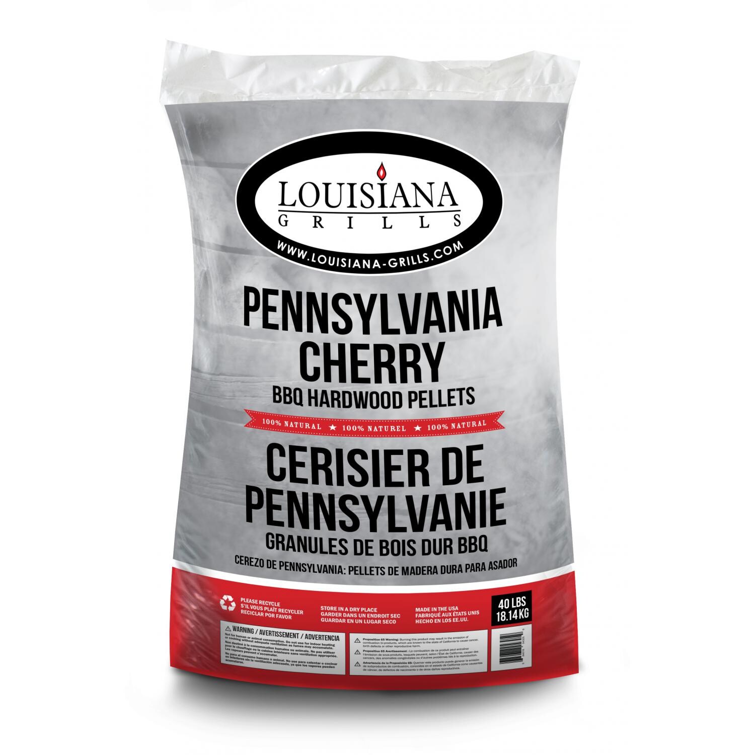 Louisiana Grills 40 Lb. Natural Hardwood Pellets - Pennsylvania Cherry
