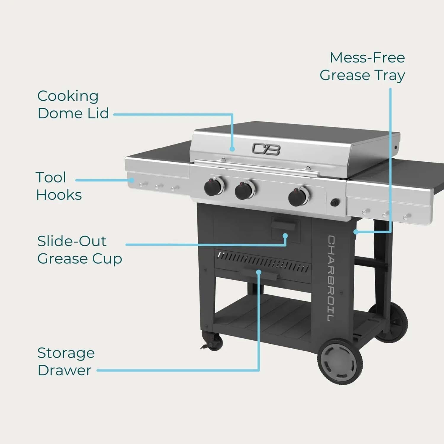 Charbroil 463717325 Versa-Tile 3 Burner 28-Inch All-In-One Cooking Station - Detail thumbnail