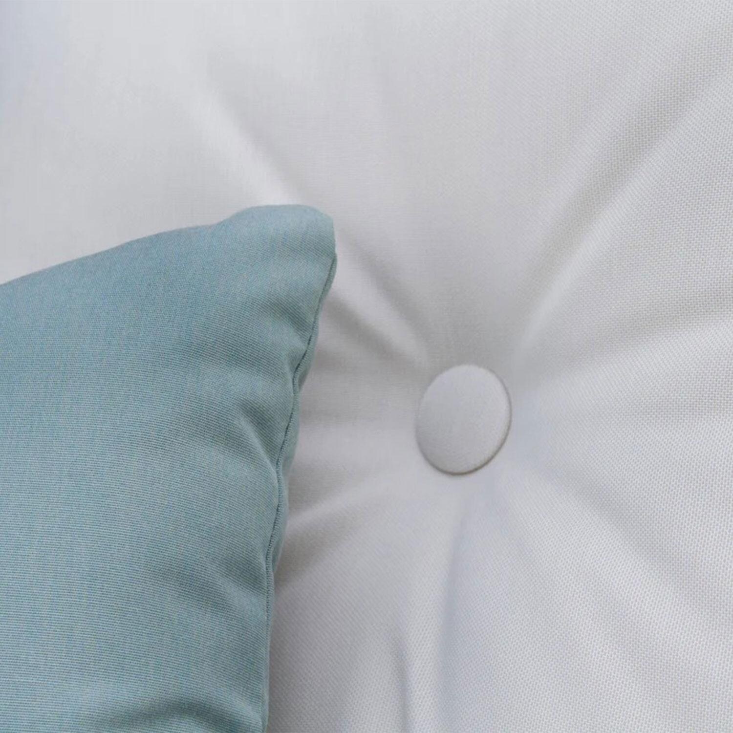 POLYWOOD Vineyard Deep Seating Chair - Slate Grey / Natural Linen - Cushion - Shown in White finish - Detail thumbnail