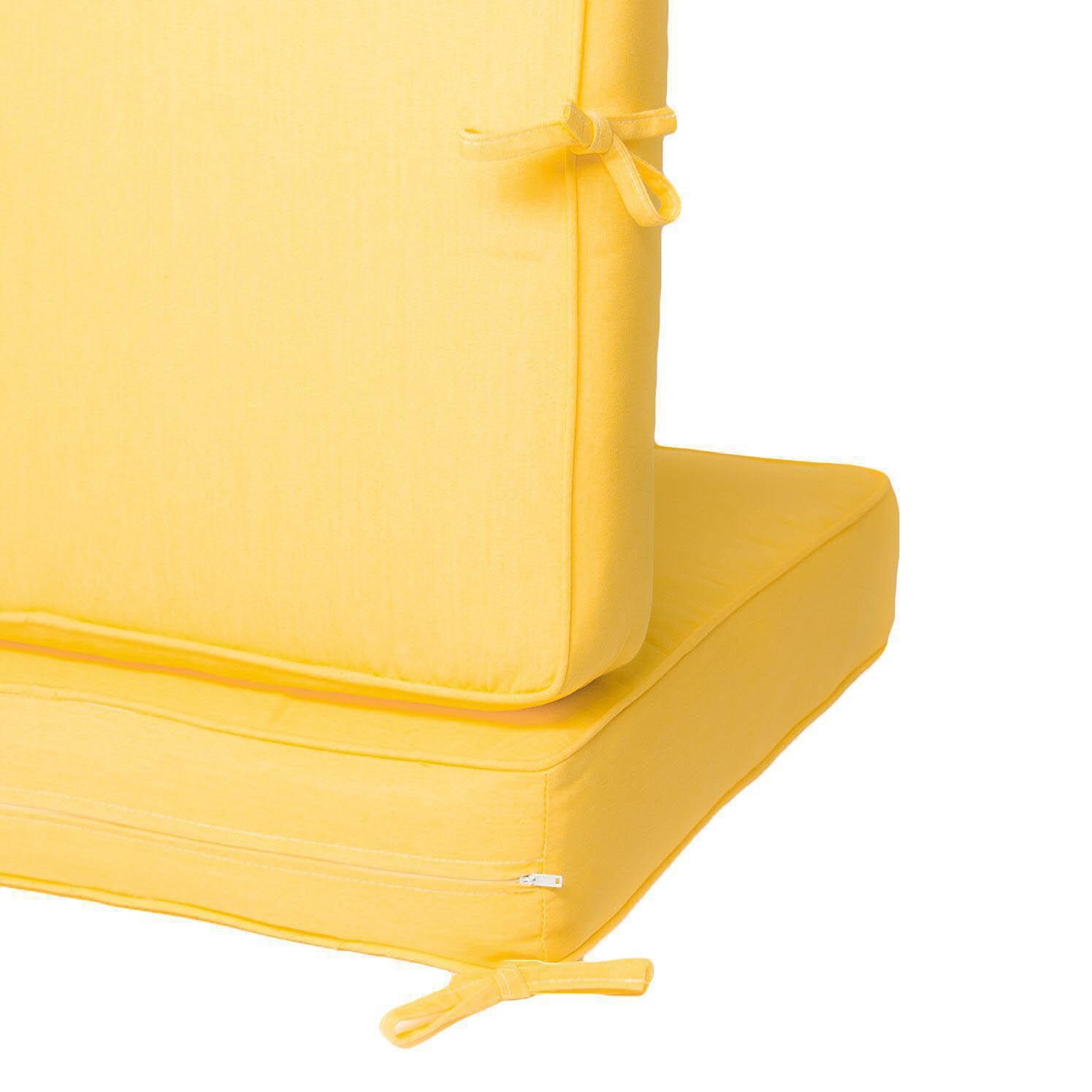 Large Replacement Club Chair Cushion Set With Piping - Zipper and Tie Detail thumbnail