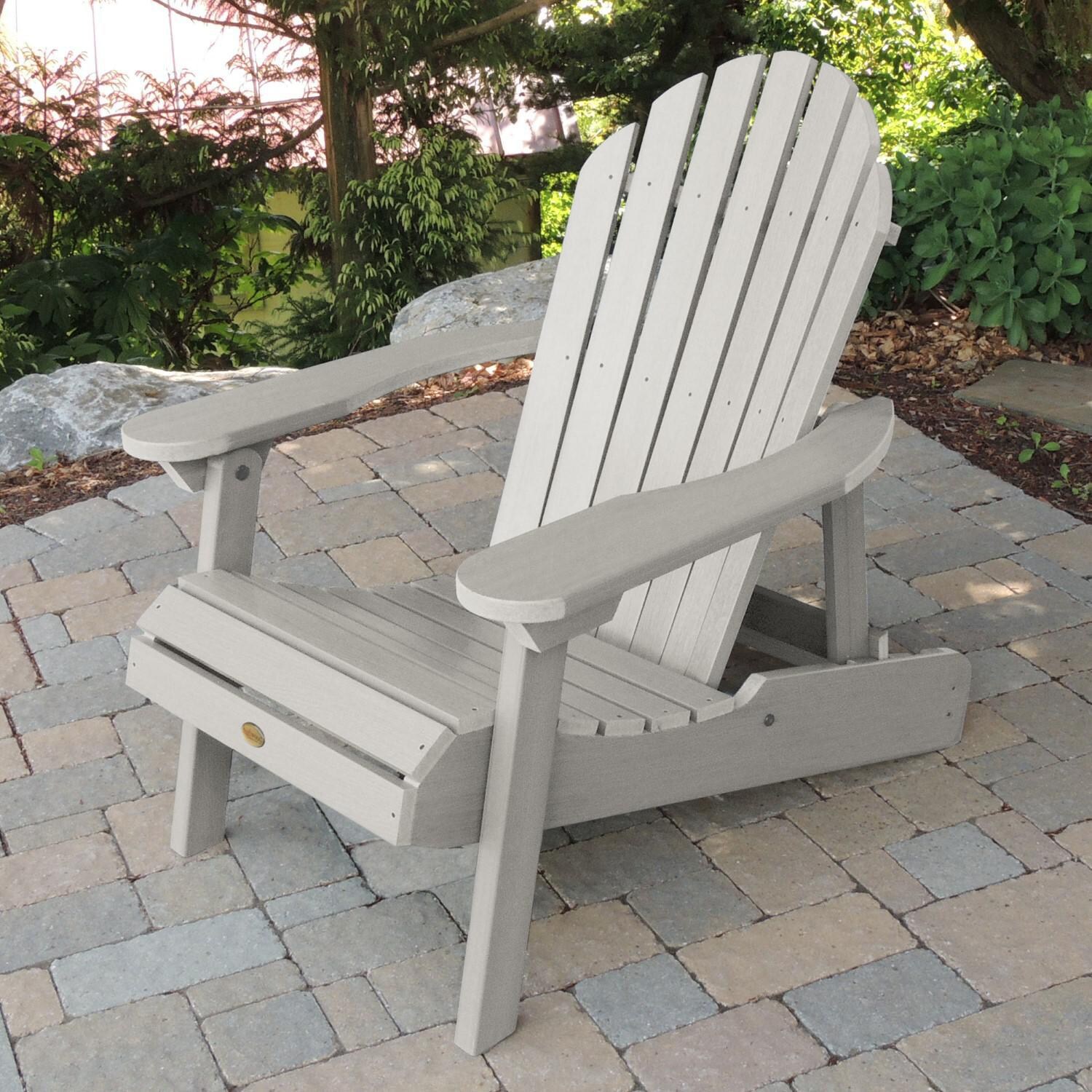 Lakeview Dream Bay Folding & Reclining Adirondack Chair - Harbor Gray - Half Reclined thumbnail