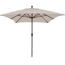Treasure Garden 8 Ft. X 11 Ft. Rectangular Aluminum Patio Umbrella W/ Crank Lift - Black Frame / Sunbrella Cast Ash Canopy image
