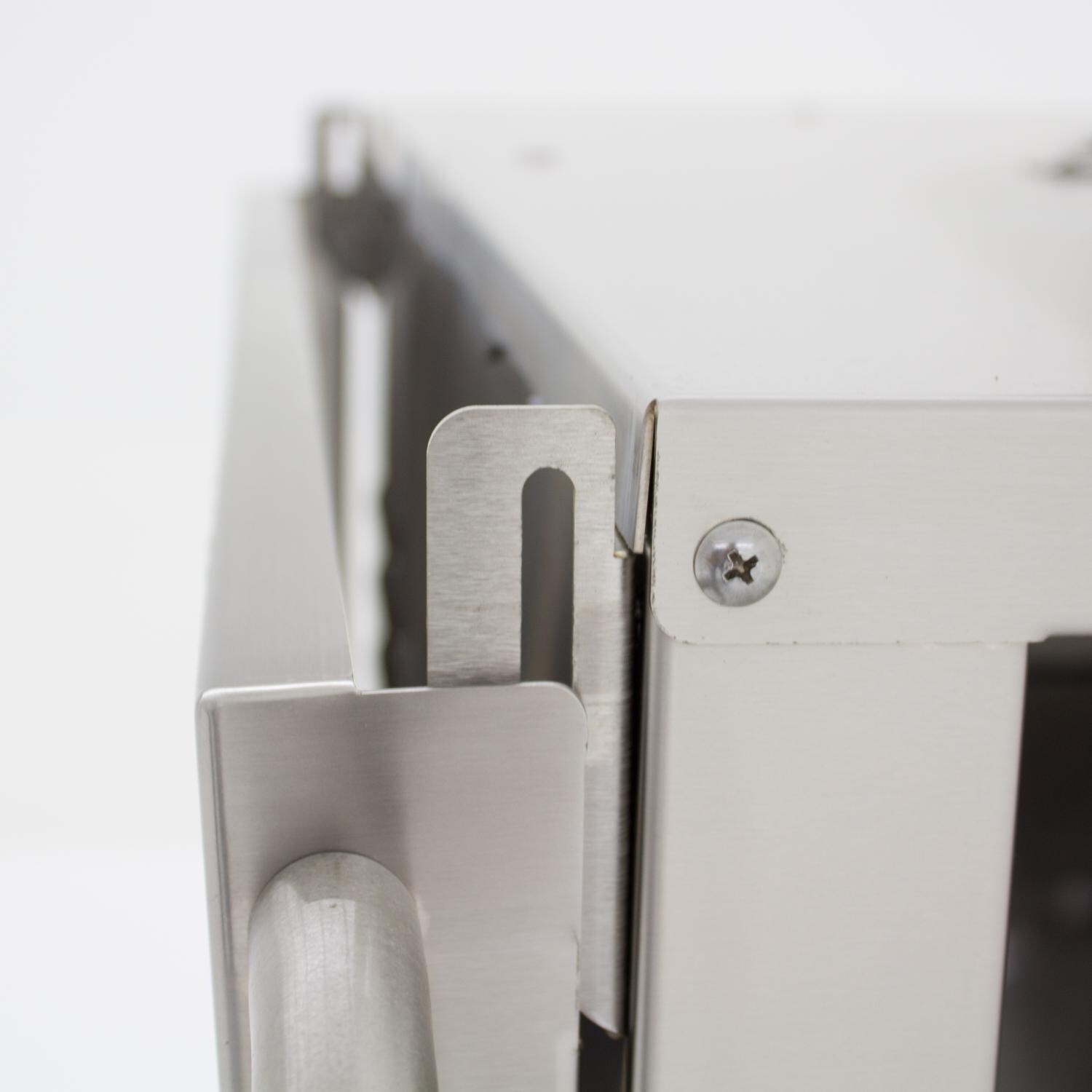 Kamado Joe Classic II 18-Inch Freestanding Ceramic Grill - Stainles Steel Cart Shelves Folded Down thumbnail