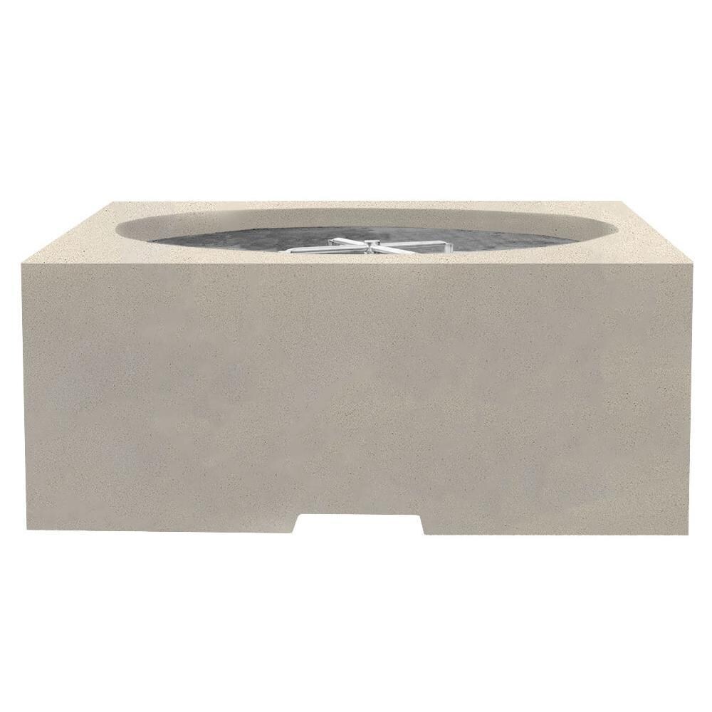 Piazza 39-in Square GFRC Propane Fire Pit in Coastal by Prism Hardscapes