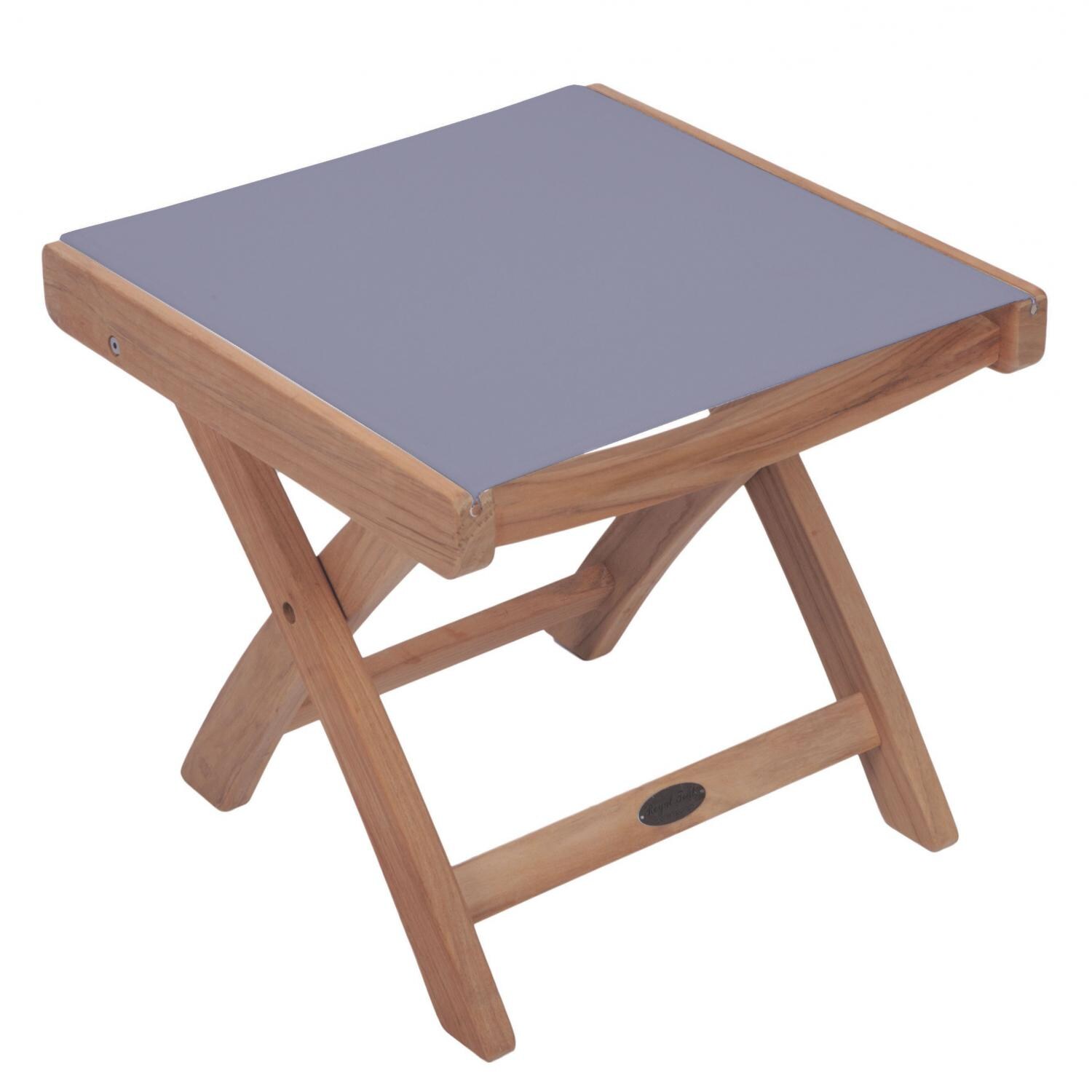 Florida Teak Ottoman in Gray by Royal Teak Collection