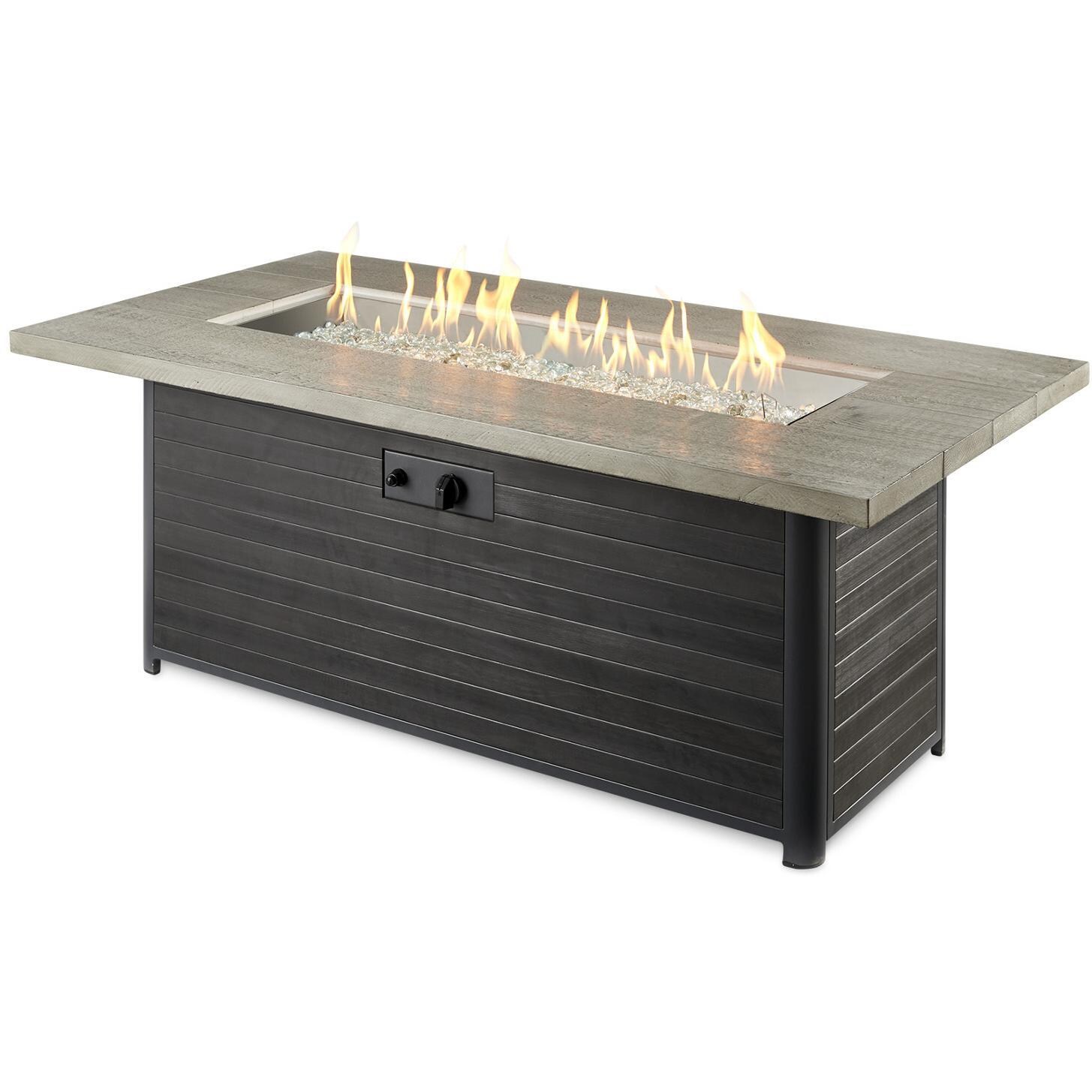 Lakeview Outdoor Designs Rusticview Linear Gas Fire Pit Table - Flame thumbnail