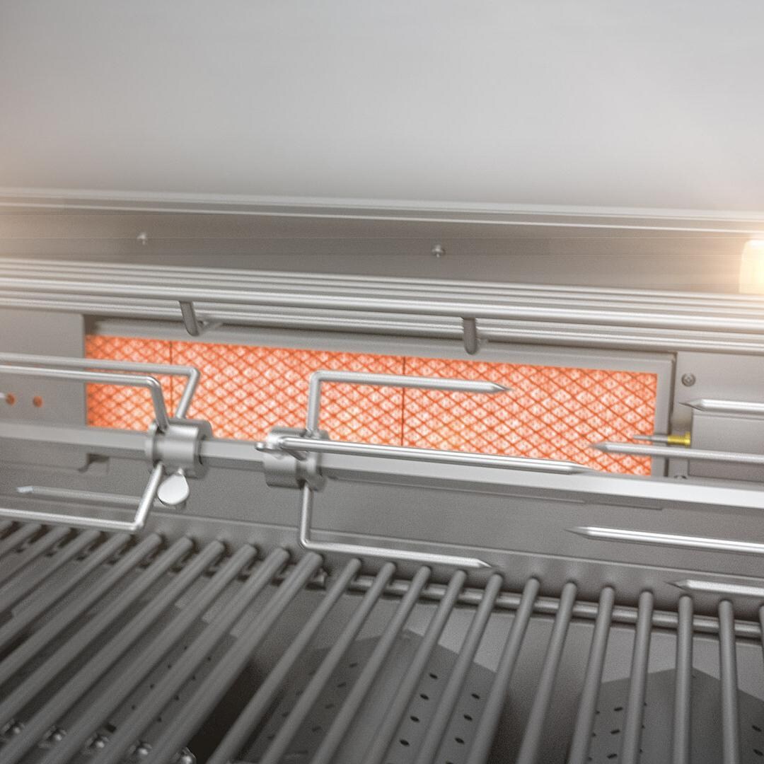 Mont Alpi Gas Grill Rear Infrared Rotisserie Burner (Shown with Optional Rotisserie Kit) thumbnail