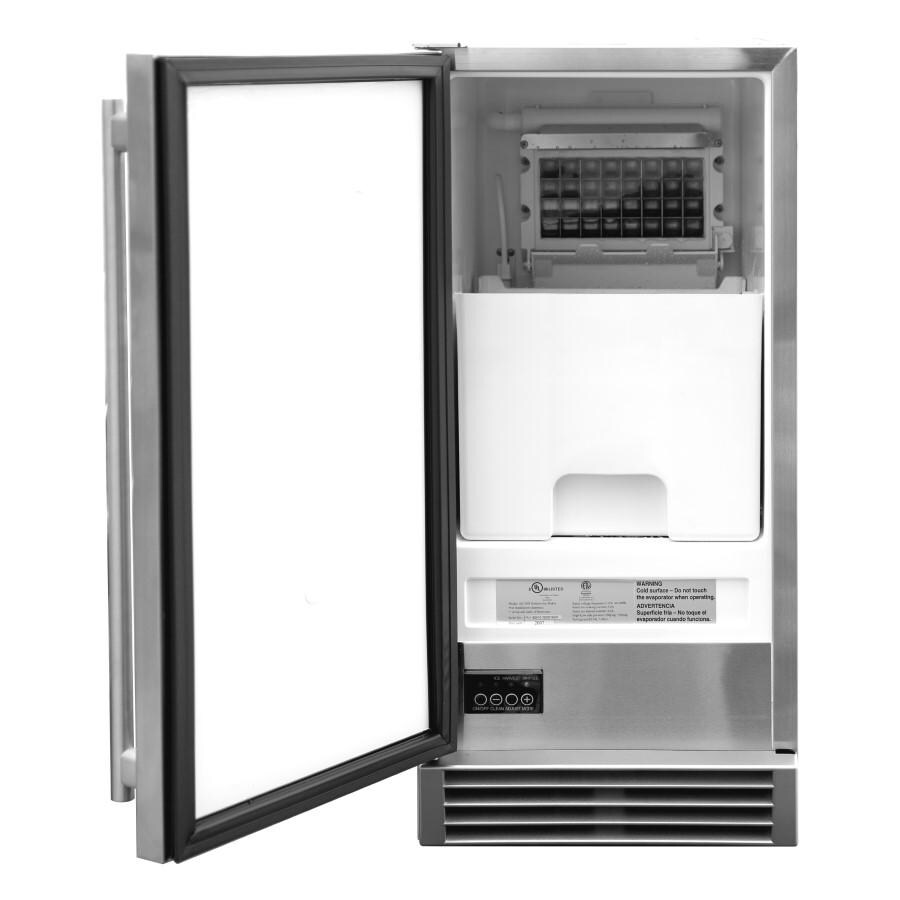 American Made Grills AMG-IM-15 15-Inch UL Outdoor Rated Ice Maker w/Stainless Door50 Lbs Capacity - Open Door thumbnail