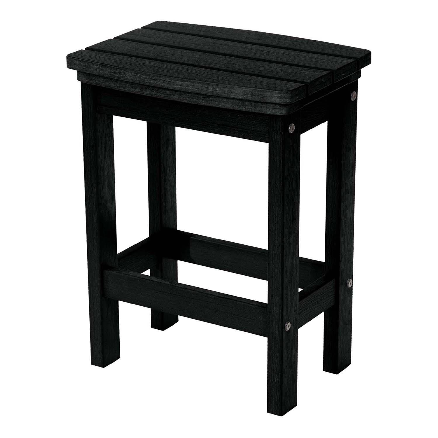 Hart Lane Polyresin Bar Stool Counter Height in Black By Lakeview Outdoor Designs - Angled Left - White Background thumbnail