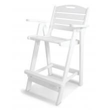 Nautical White Recycled Plastic Wood Patio Bar Stool By POLYWOOD