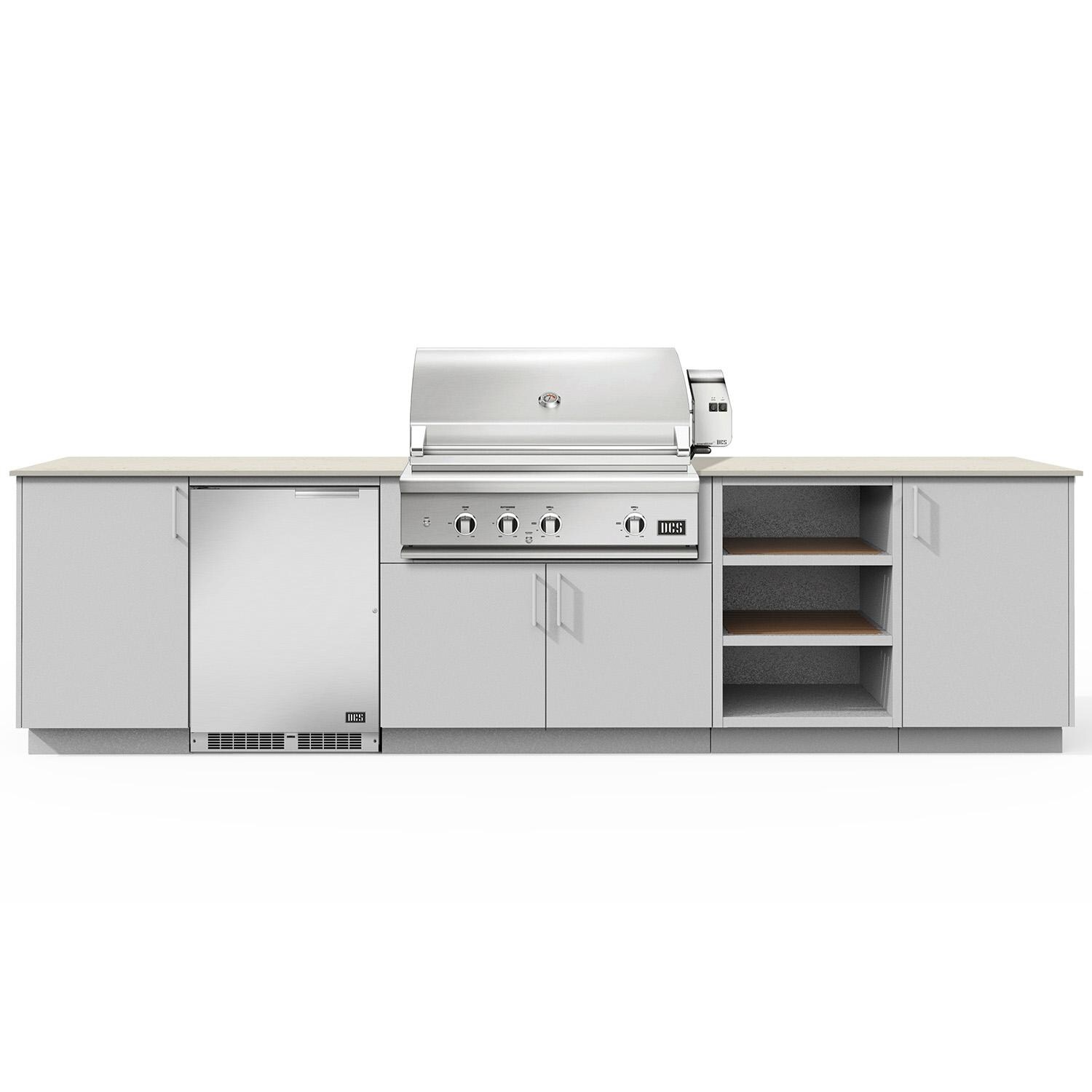 Urban Bonfire B-Taiga-36-DCS-Danae-Chantilly Taiga 36 Outdoor Kitchen w/ DCS Natural Gas Grill, Refrigerator, Danae Countertop & Chantilly Finish thumbnail