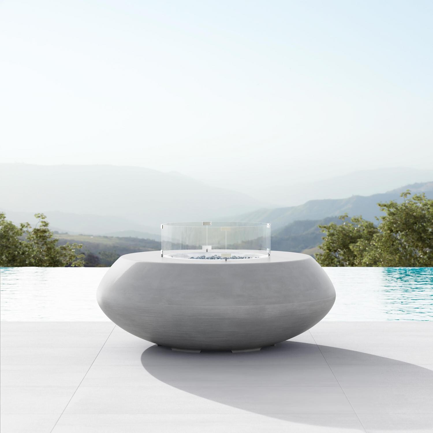 Azzurro Living Durban 48 Inch Propane Fire Table W/ Tank Cover in Gray - Fire Table - Lifestyle thumbnail