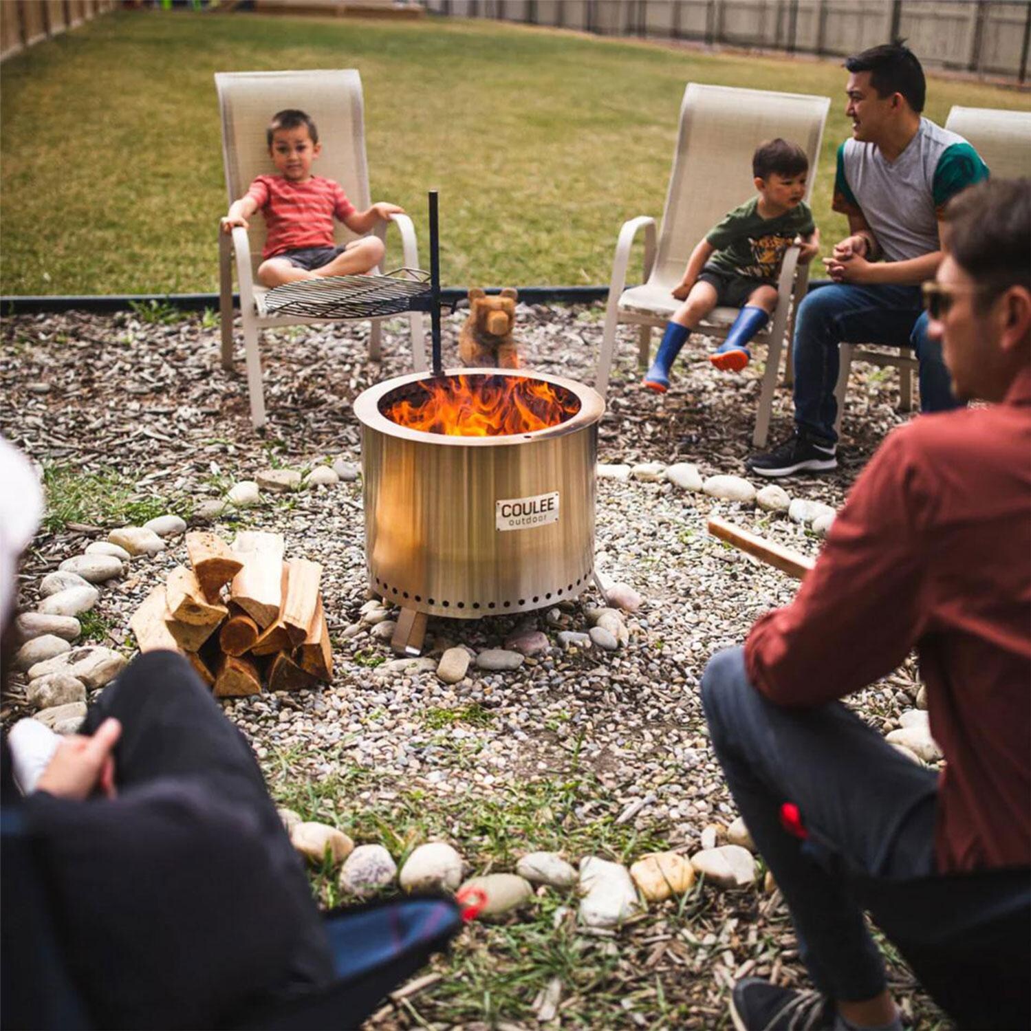 Coulee CCO-0018 Colorado Smokeless Portable Wood Burning Fire Pit - Backyard Lifestyle thumbnail