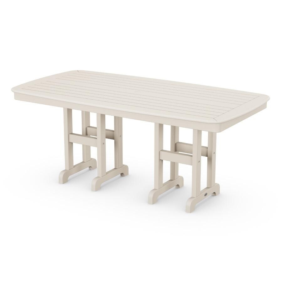 POLYWOOD Nautical 37 X 72-Inch Dining Table in Sand