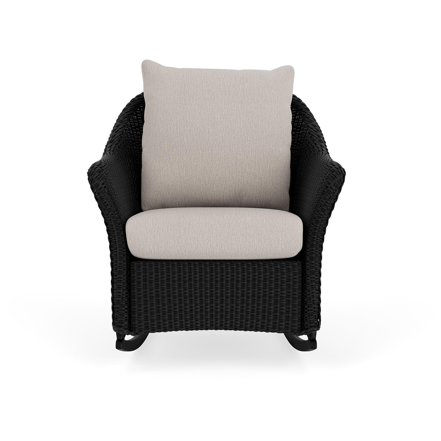 Lloyd Flanders Weekend Retreat Lounge Rocker in Ebony Finish W/ Remy Cloud Fabric thumbnail