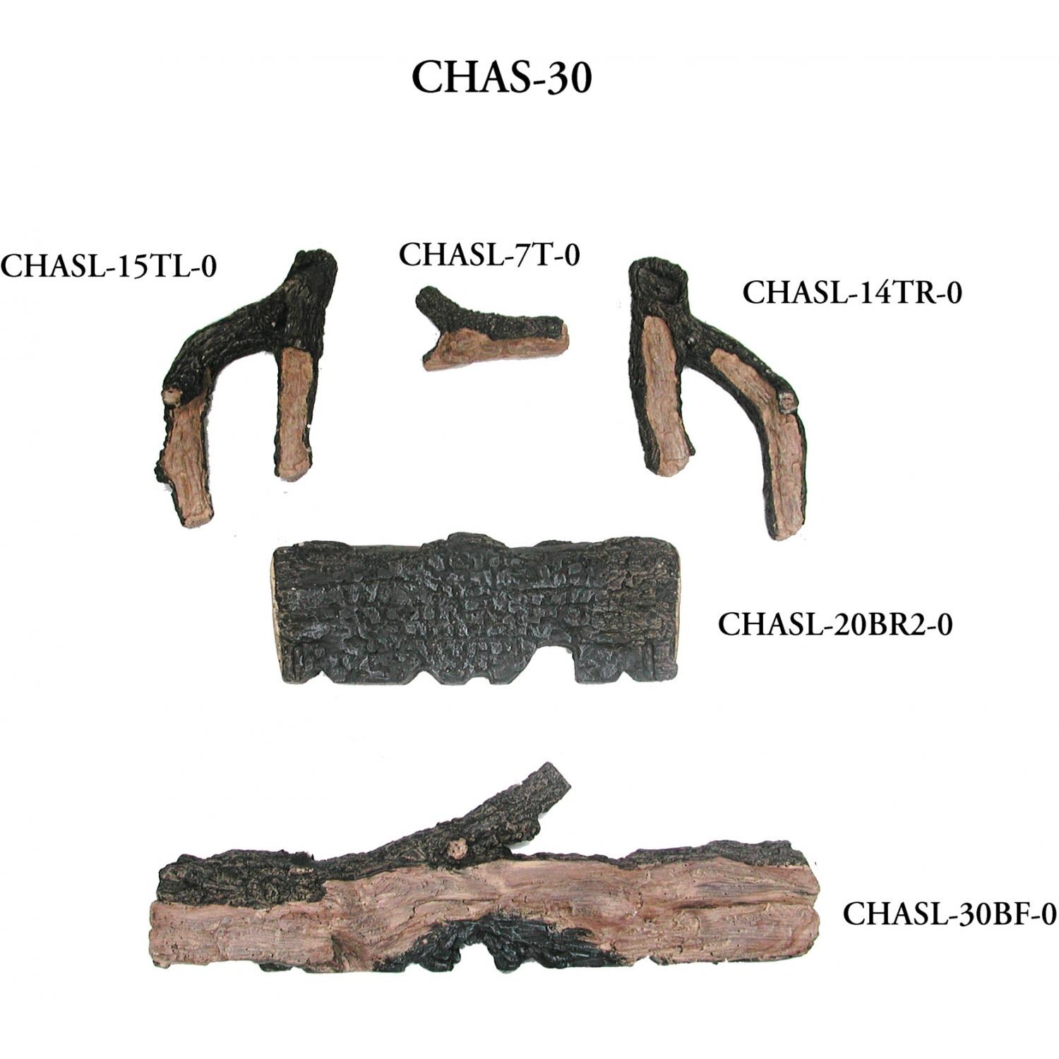 Peterson Real Fyre Charred Aged Split Oak Log Breakdown  thumbnail