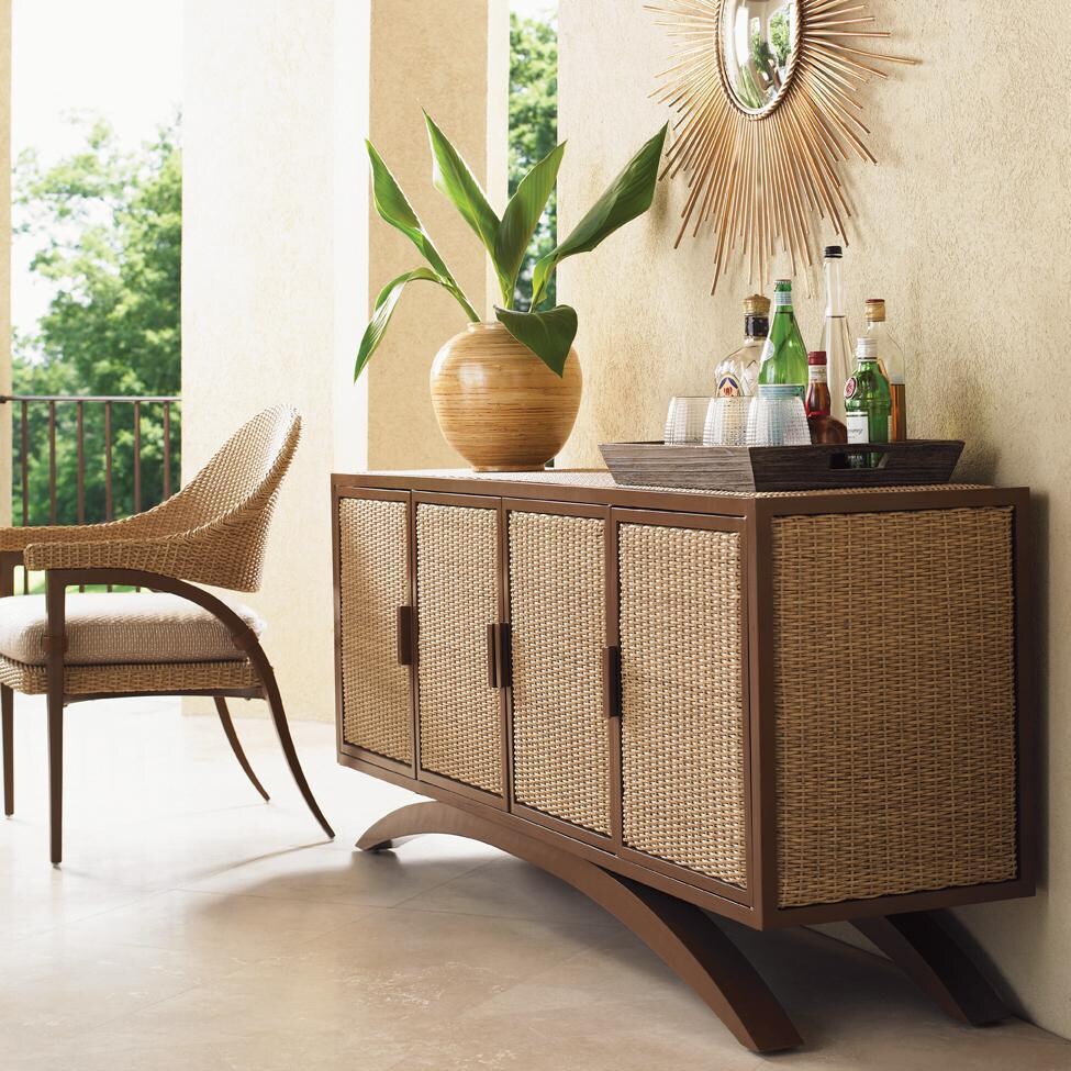 Tommy Bahama 3220-852 Aviano Wicker Patio Buffet Table - Outside thumbnail