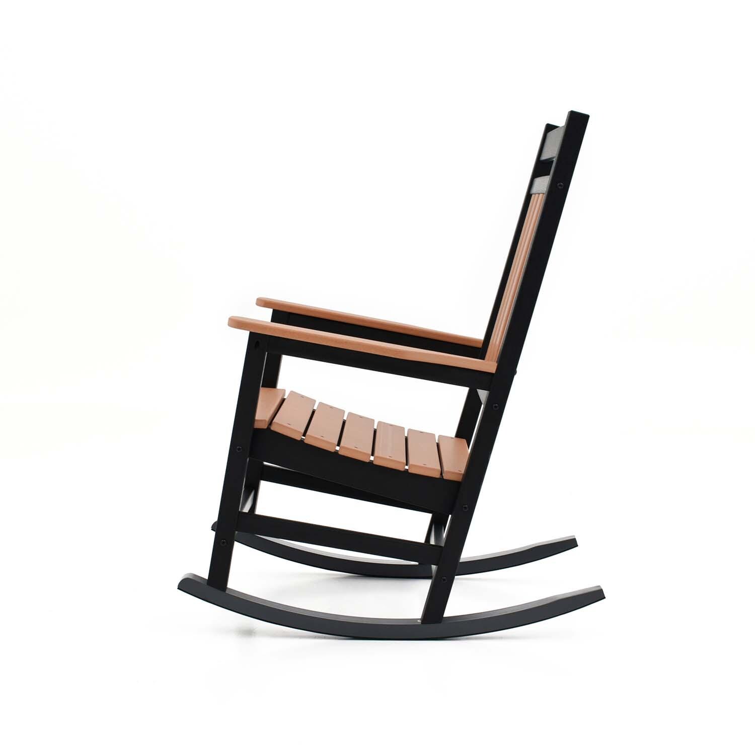 Candleview Polyresin Club Rocking Chair By Lakeview Outdoor Designs - Side View - Detail thumbnail