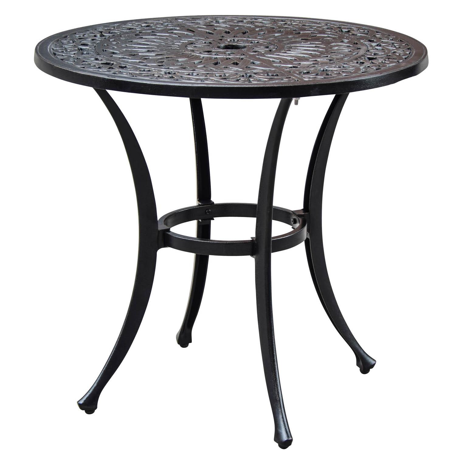 Villa Flora 30Inch Round Cast Aluminum Patio Bistro Table By Lakeview Outdoor Designs