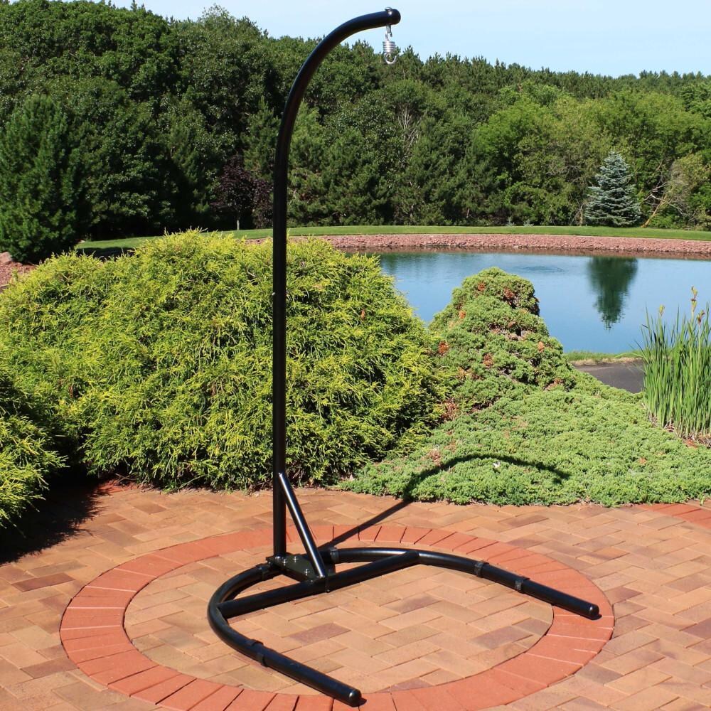 Ultimate Patio Steel U-Shape Hanging Chair Stand - Lifestyle thumbnail
