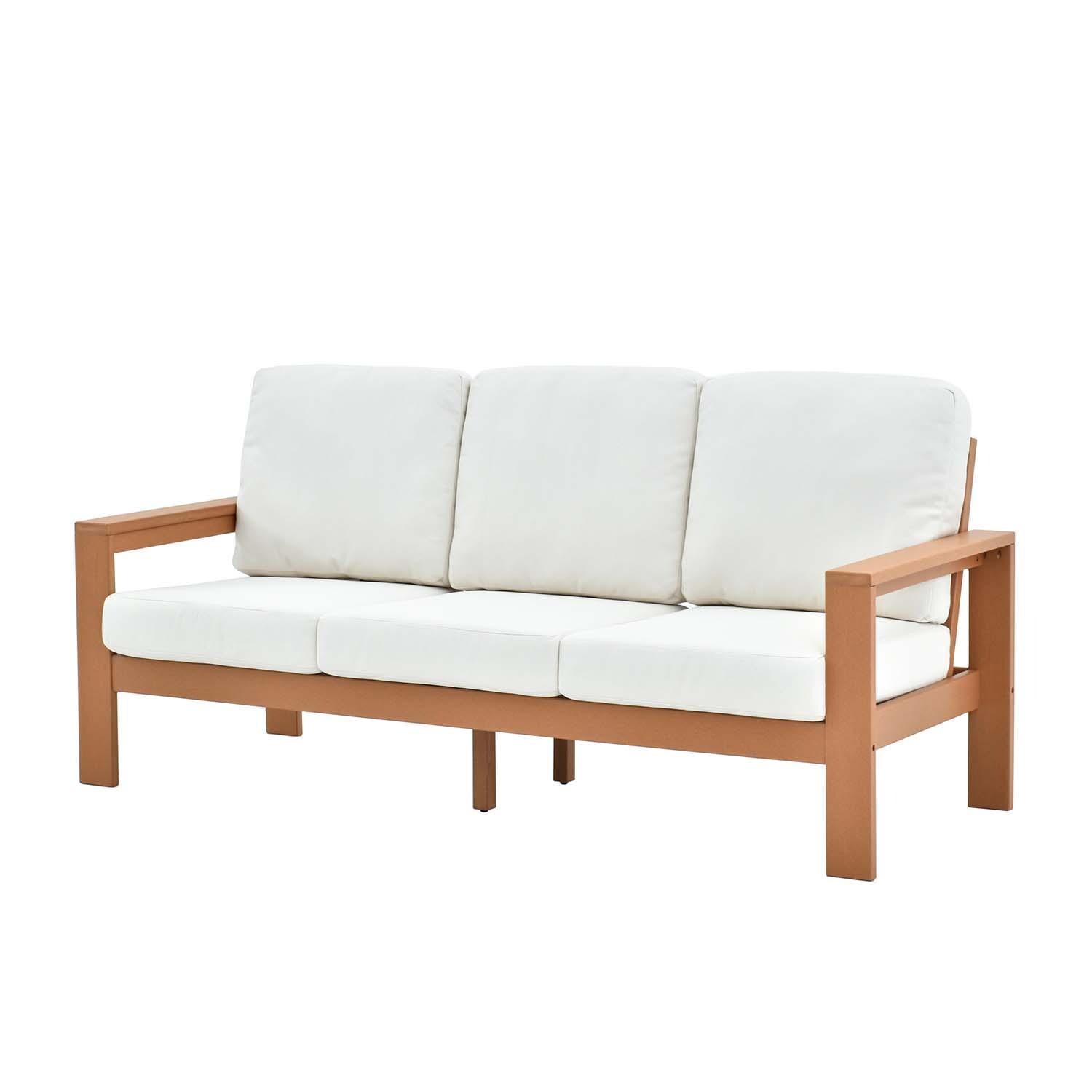 Corbin Bay 5 Pc Set Polyresin Seating Set By Lakeview Outdoor Designs - Sofa - White Background thumbnail