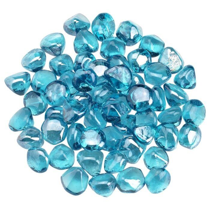 BBQGuys Signature ZIR-PWDBLLST-10 1-Inch Powder Blue Luster Zircon Beads - Top View thumbnail