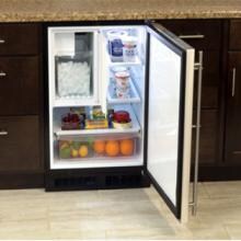 Marvel 24-Inch Left Hinge Compact Refrigerator / Ice Maker - Stainless Steel - ML24RIS4LS image