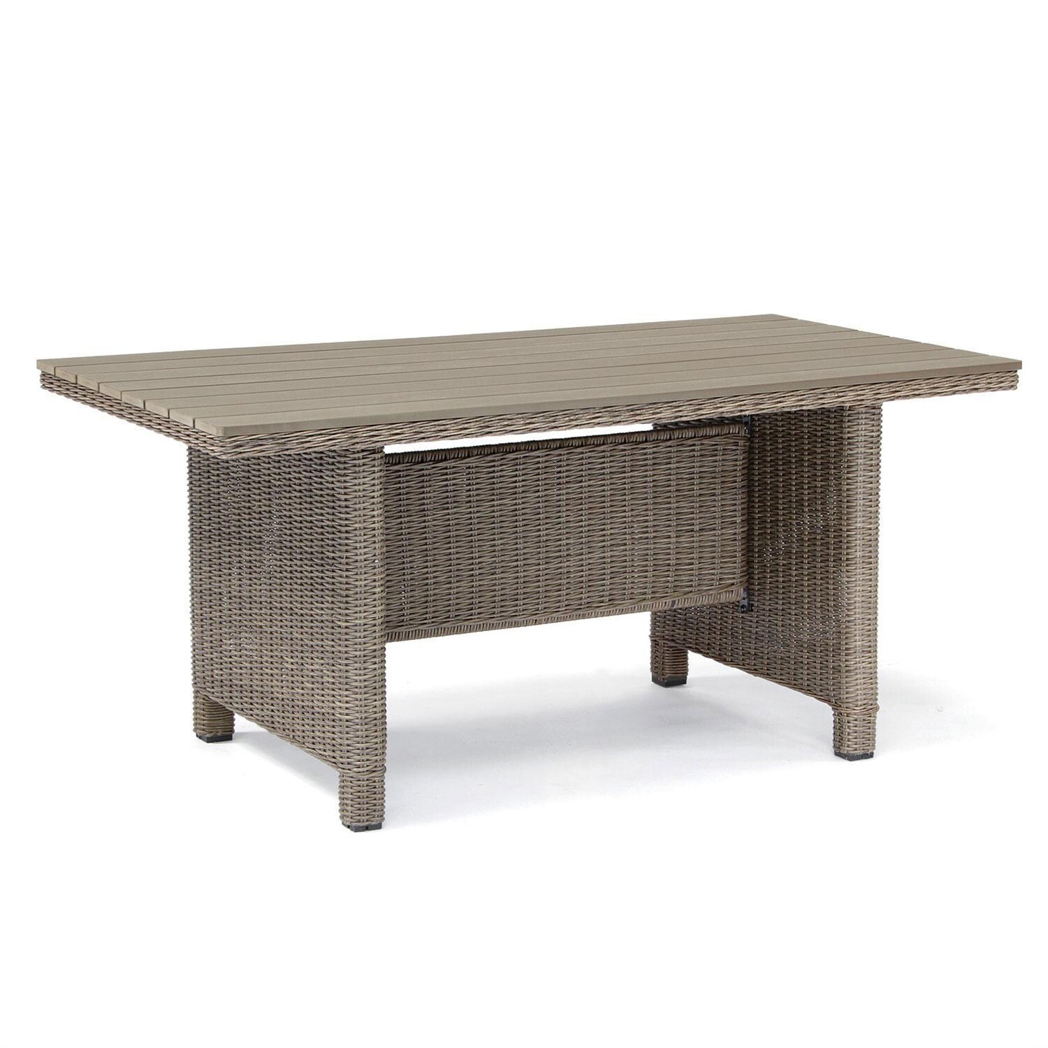 Palma 6 Pc Teak Lounge Seating Set in Indigo By KETTLER - Coffee Table - White Background thumbnail