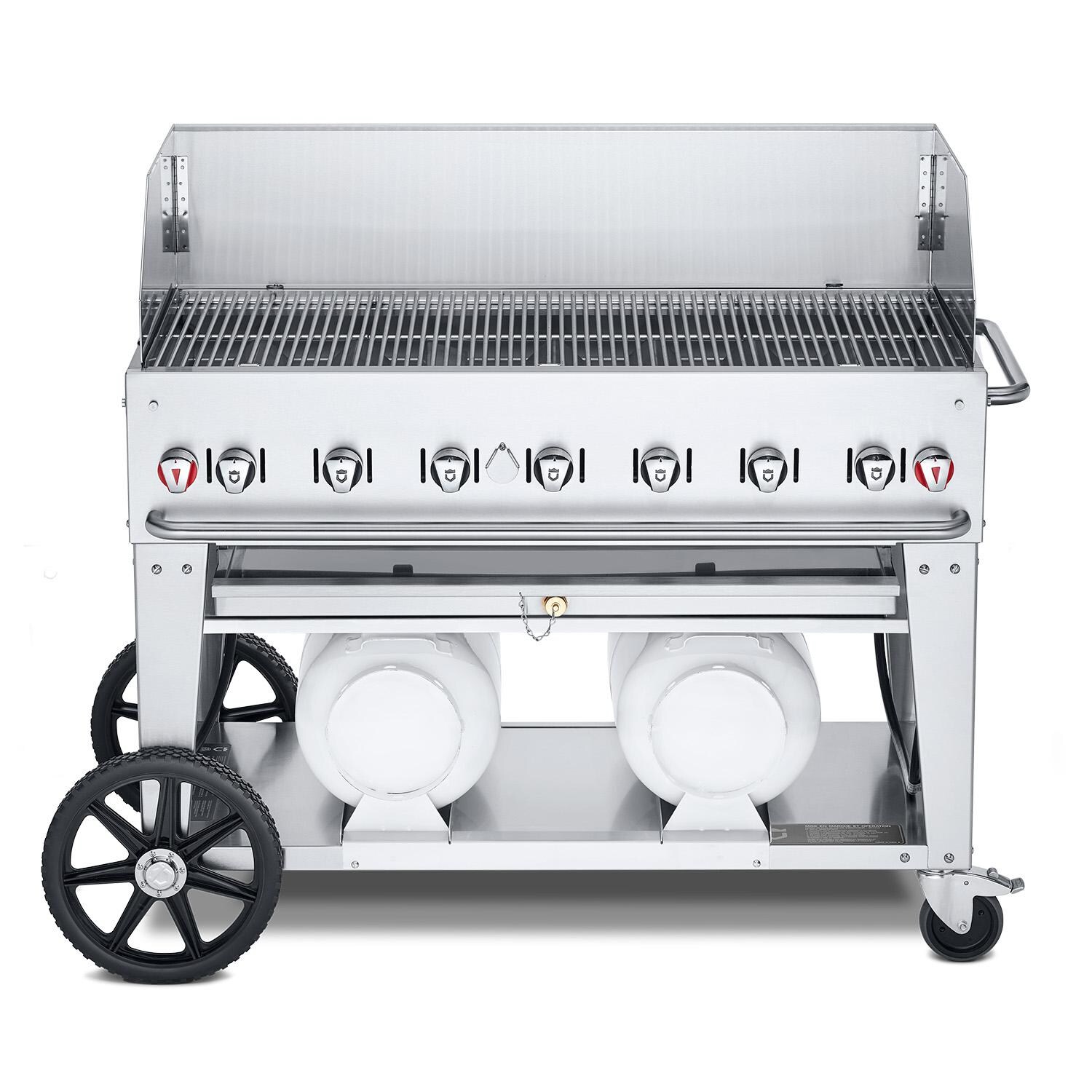 Crown Verity 48-Inch Club Series Grill Windguard Package W/Horizontal Tanks - CV-CCB-48WGP