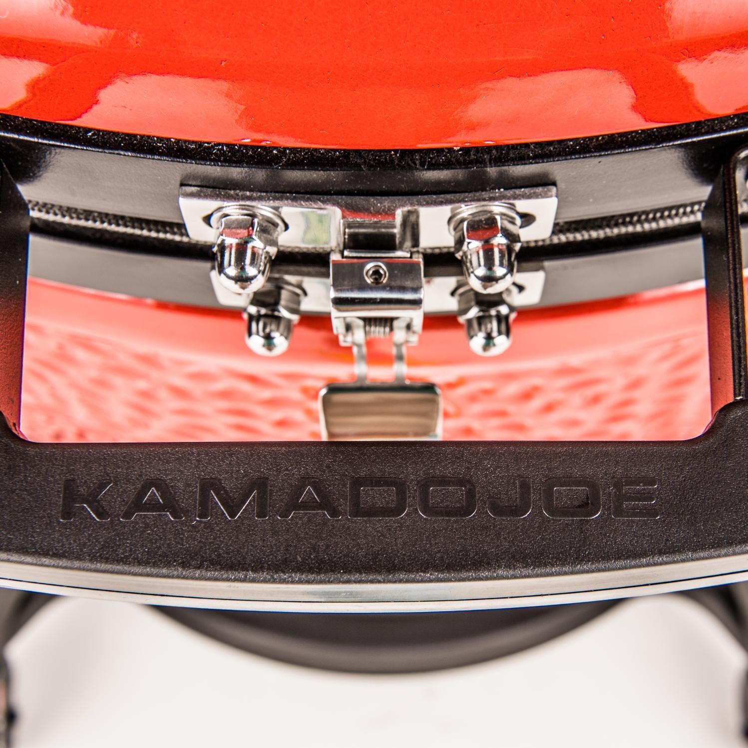 Kamado Joe Big Joe III 24-in Ceramic Kamado Grill Bundle - Lid Handle - Detail