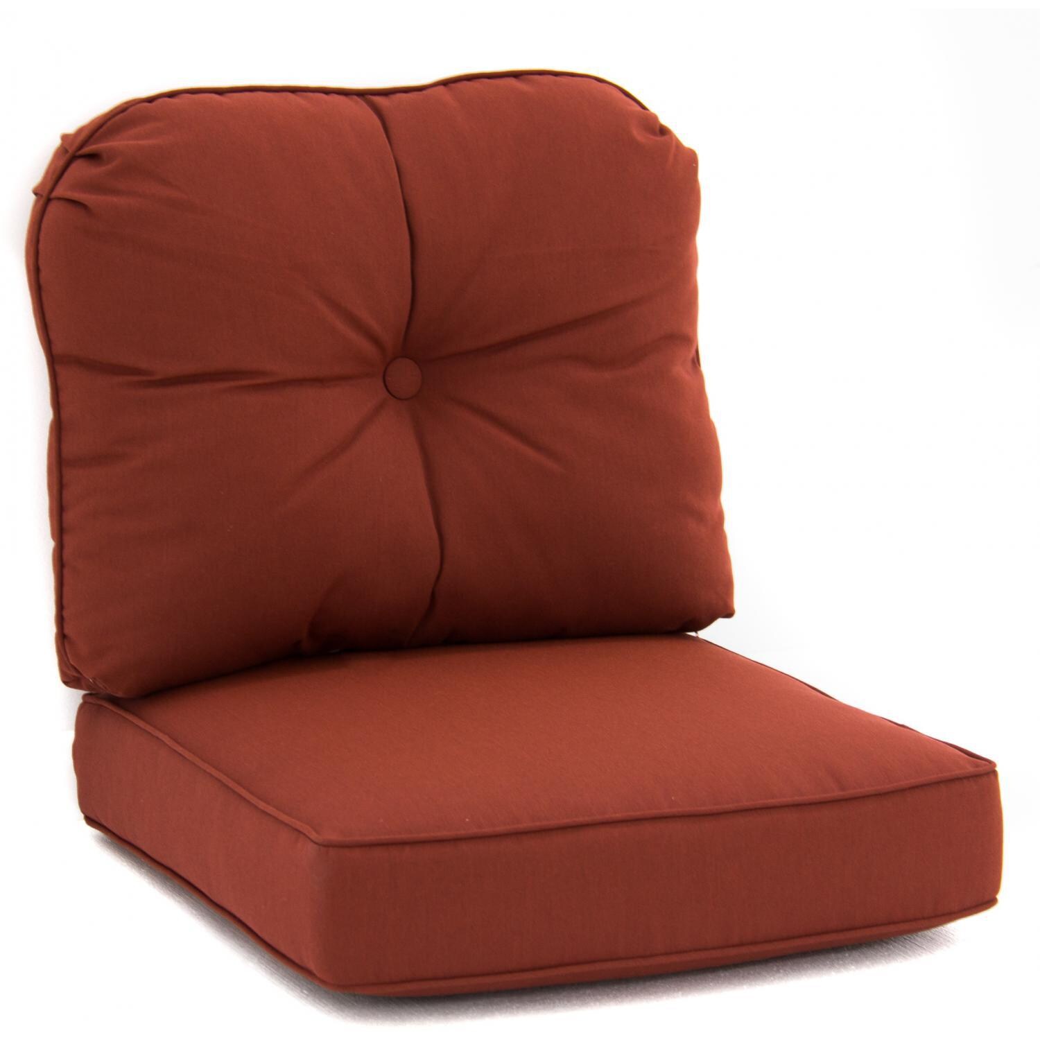 Sunbrella Canvas Henna Medium Outdoor Replacement Club Chair Cushion Set W/ Piping By BBQGuys