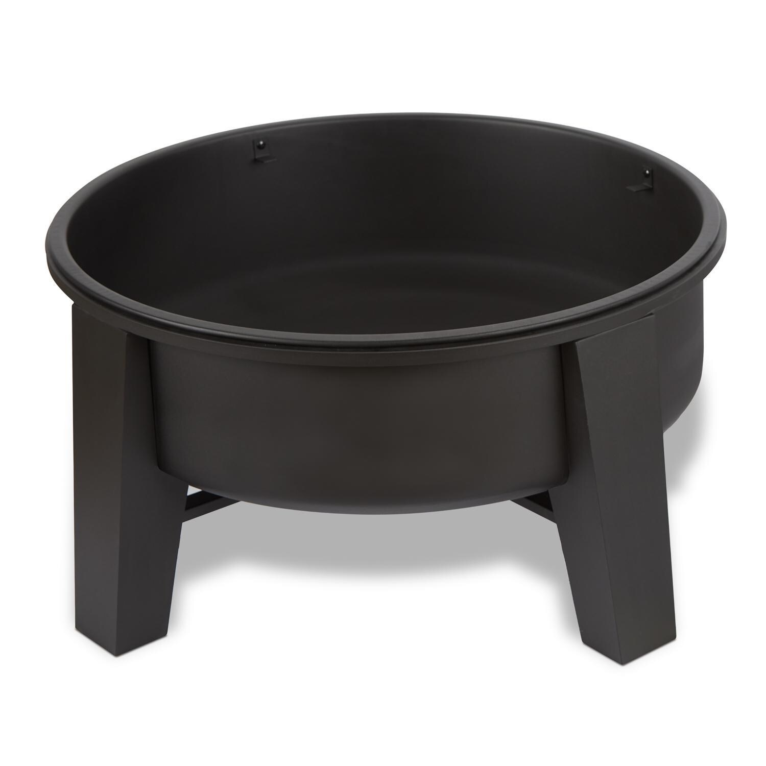 Ultimate Patio SC-360-BLK Logtown 35-Inch Round Wood Burning Fire Pit - Top View thumbnail