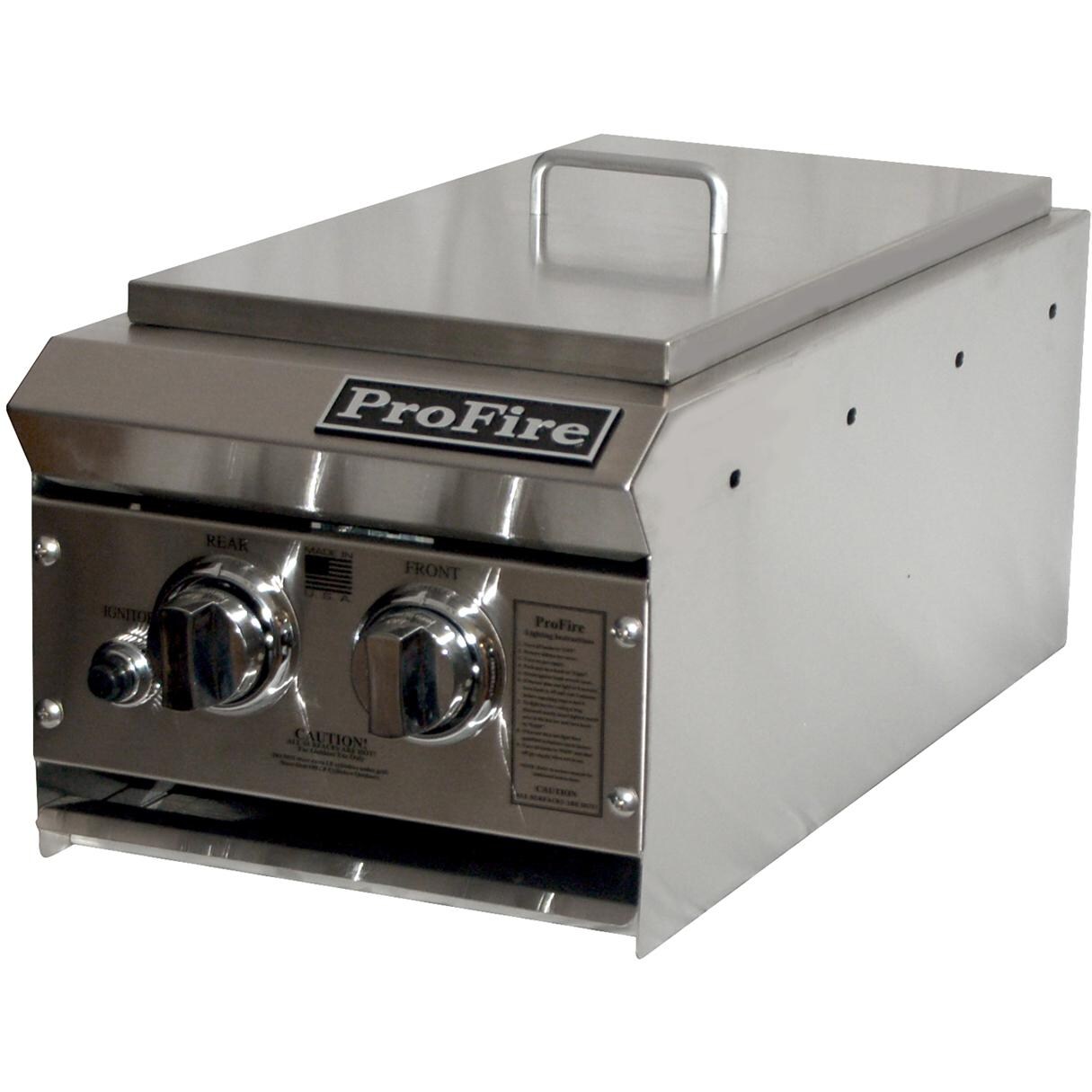 ProFire Built-In Natural Gas Double Side Burner - Lid On thumbnail