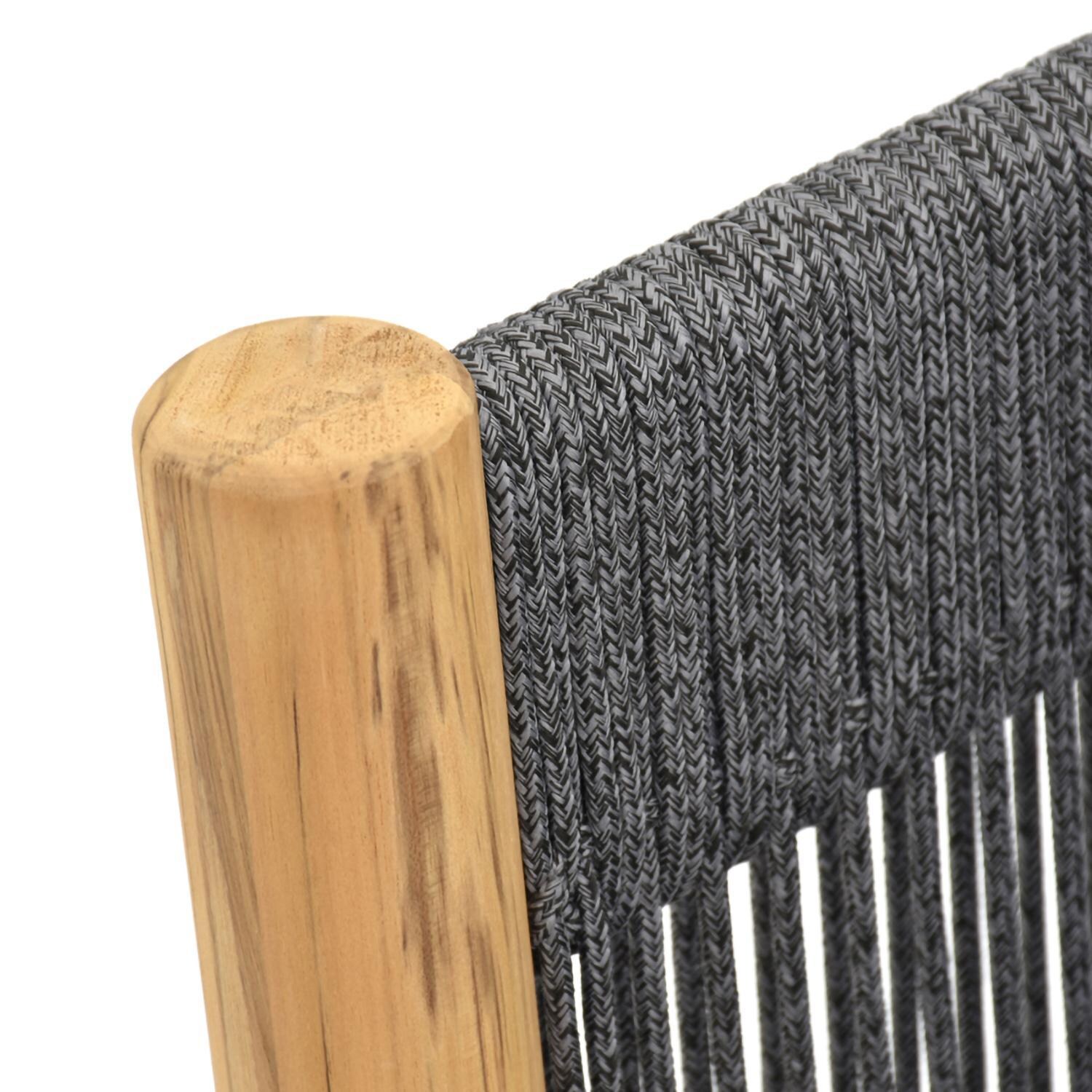 Dekka 5 Pc Seating Set W/ Grey Cushions in Wood By Lakeview Outdoor Designs - Chair Side - Detail thumbnail