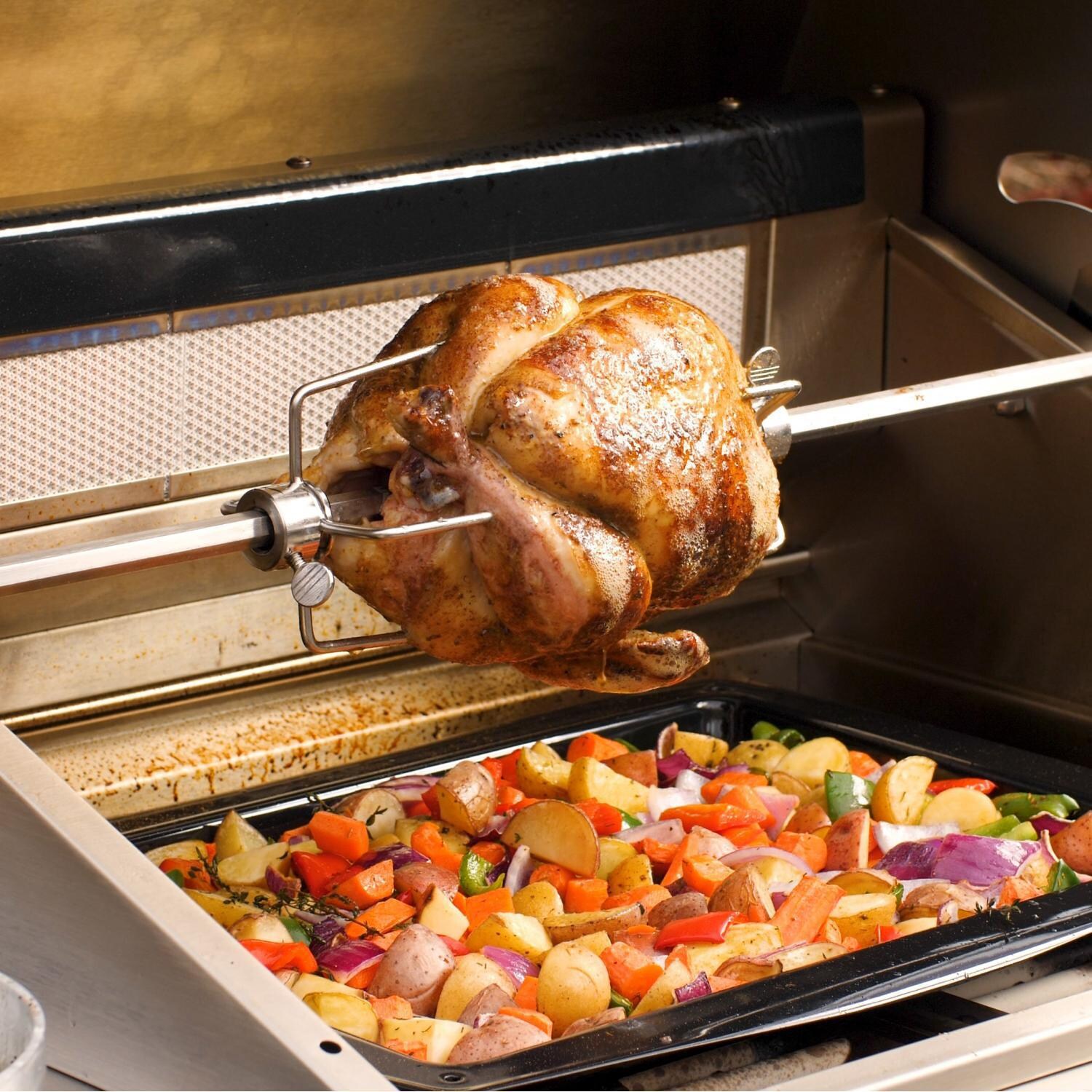 DCS BH1-30R-N Series 7 Traditional 30-Inch Built-In Natural Gas Grill With Rotisserie - Rotisserie Lifestyle thumbnail