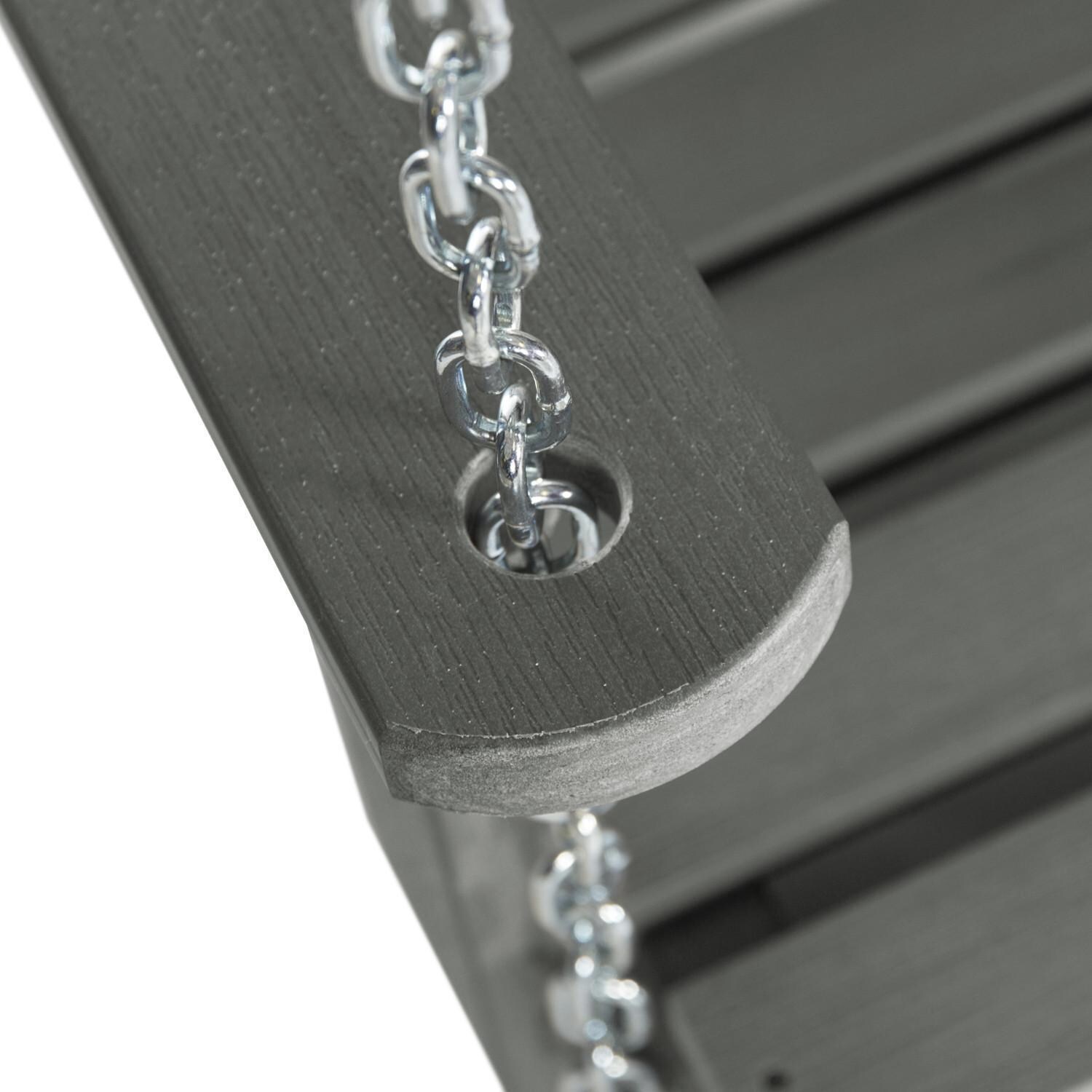 Lakeview Elm Pointe 5-Foot Porch Swing - Coastal Teak - Close-Up thumbnail